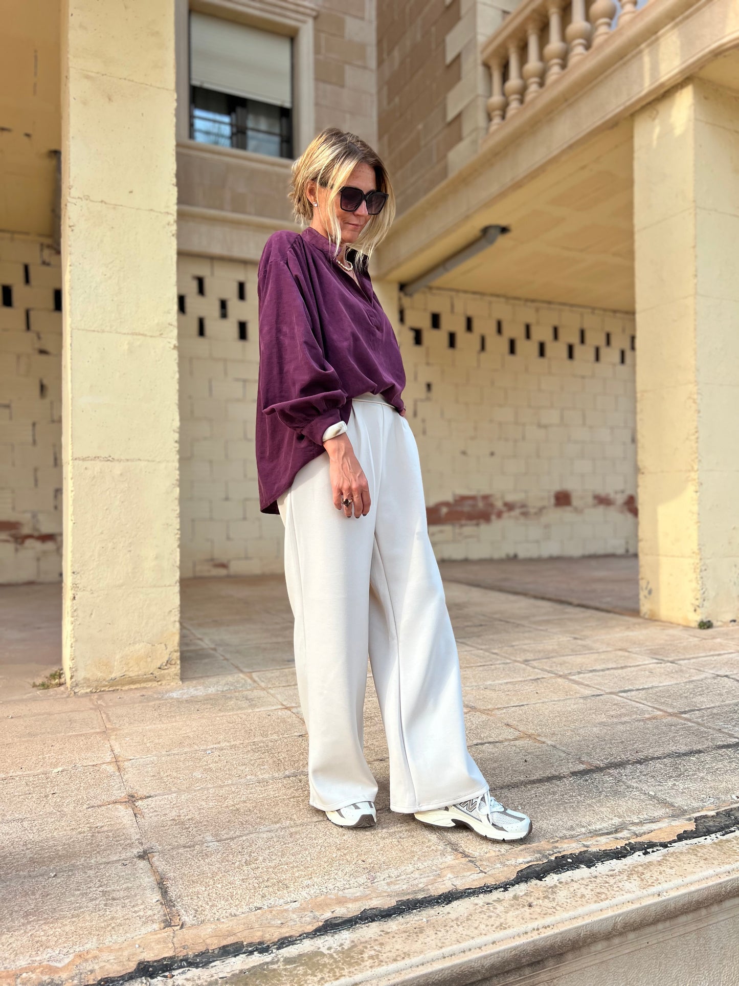 POMMELINE CORDUROY BLOUSE PRUME