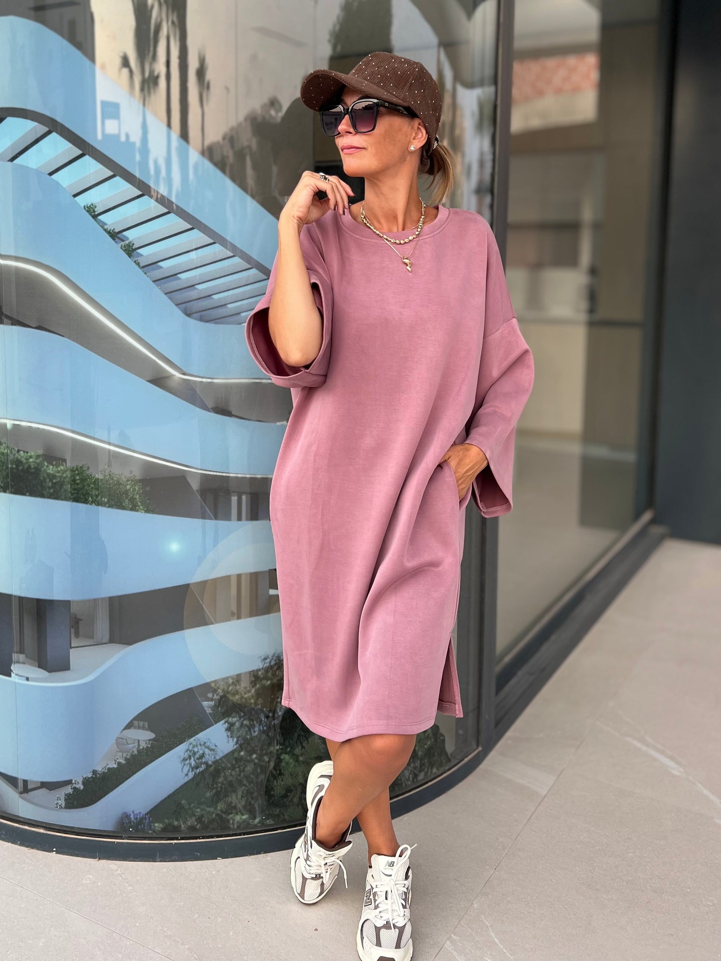 URBAN SOFTY DRESS OLD PINK