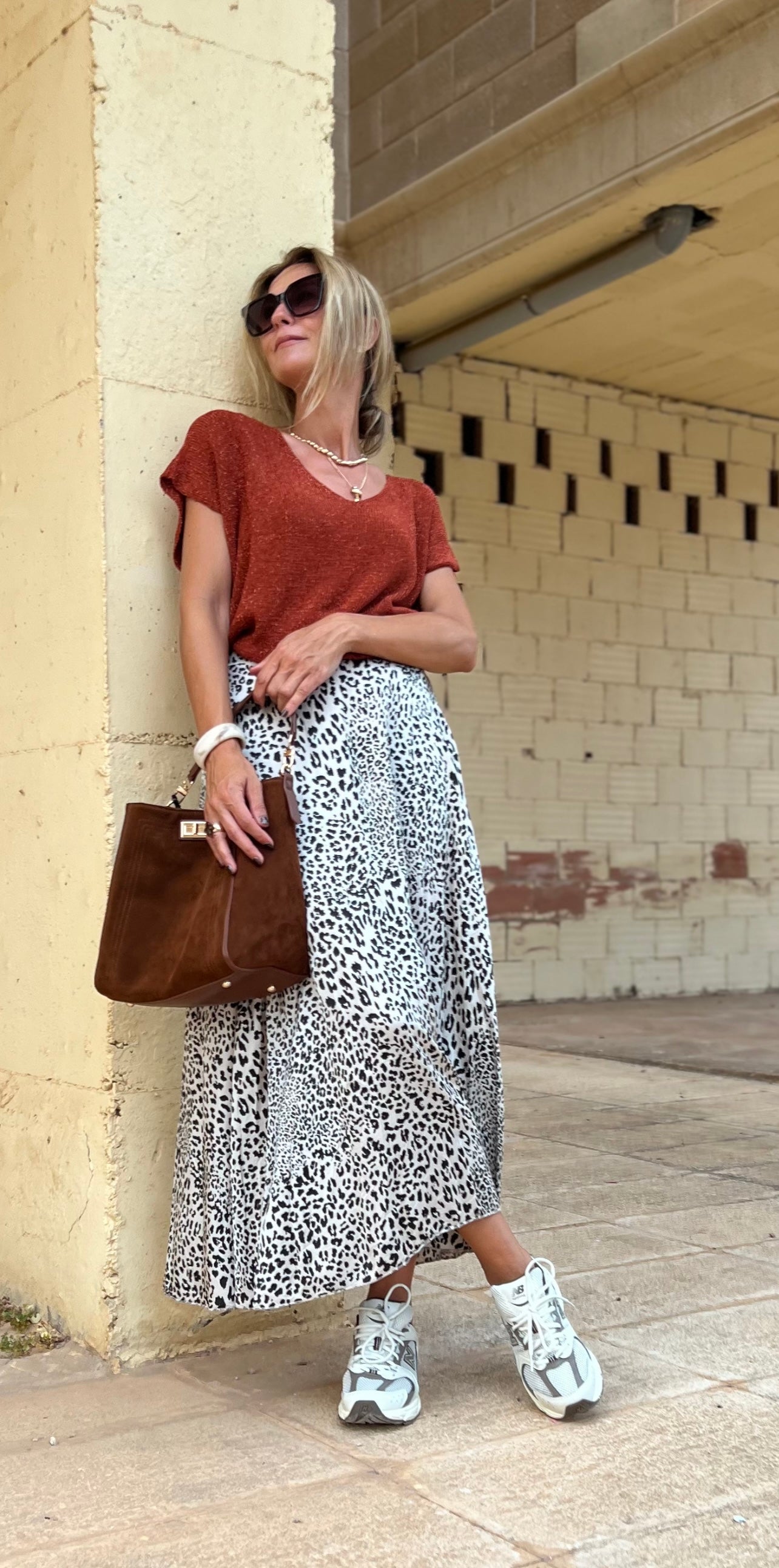 LUREX TOP COGNAC