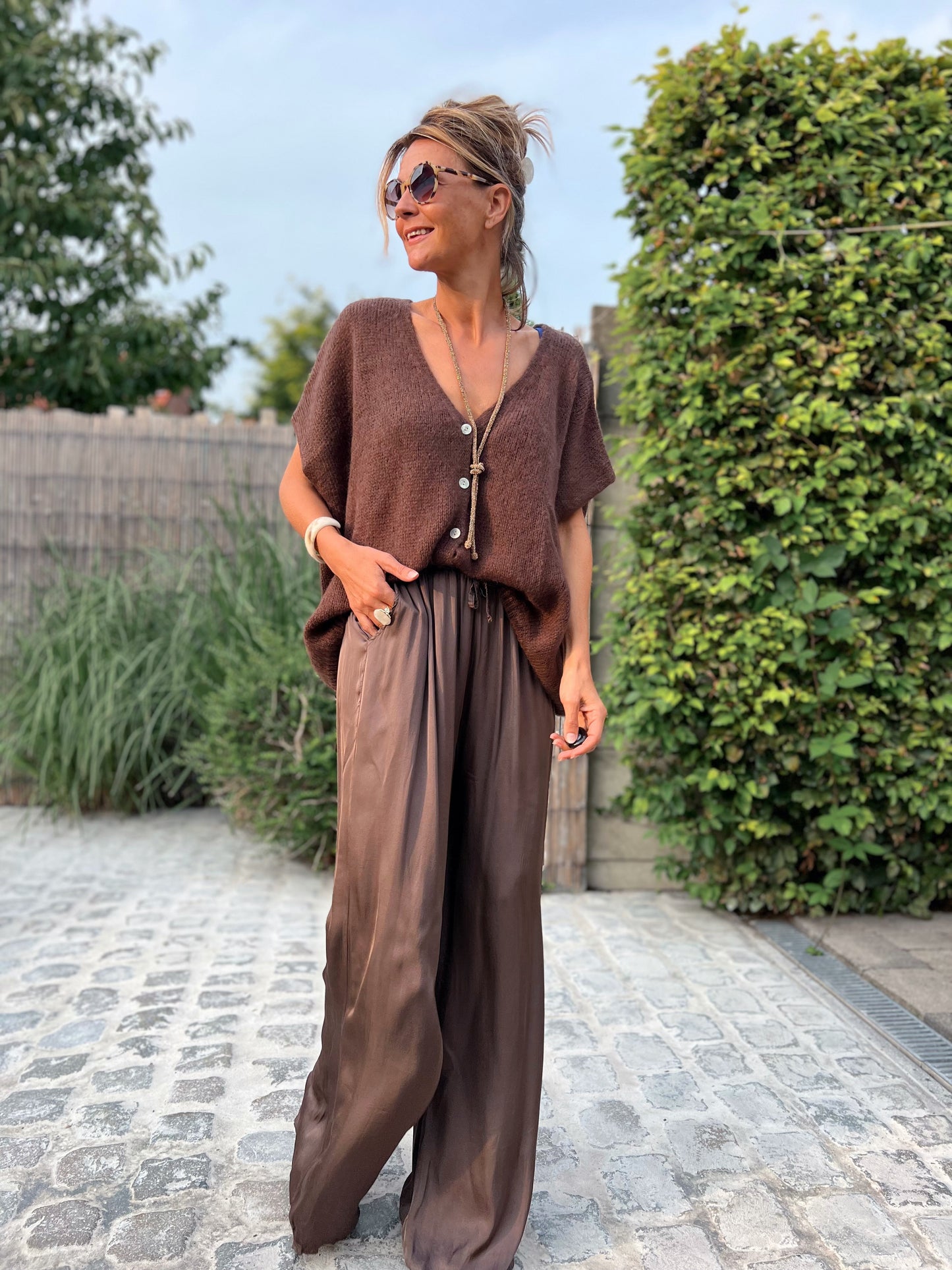 CHARMY GILET CHOCOLATE