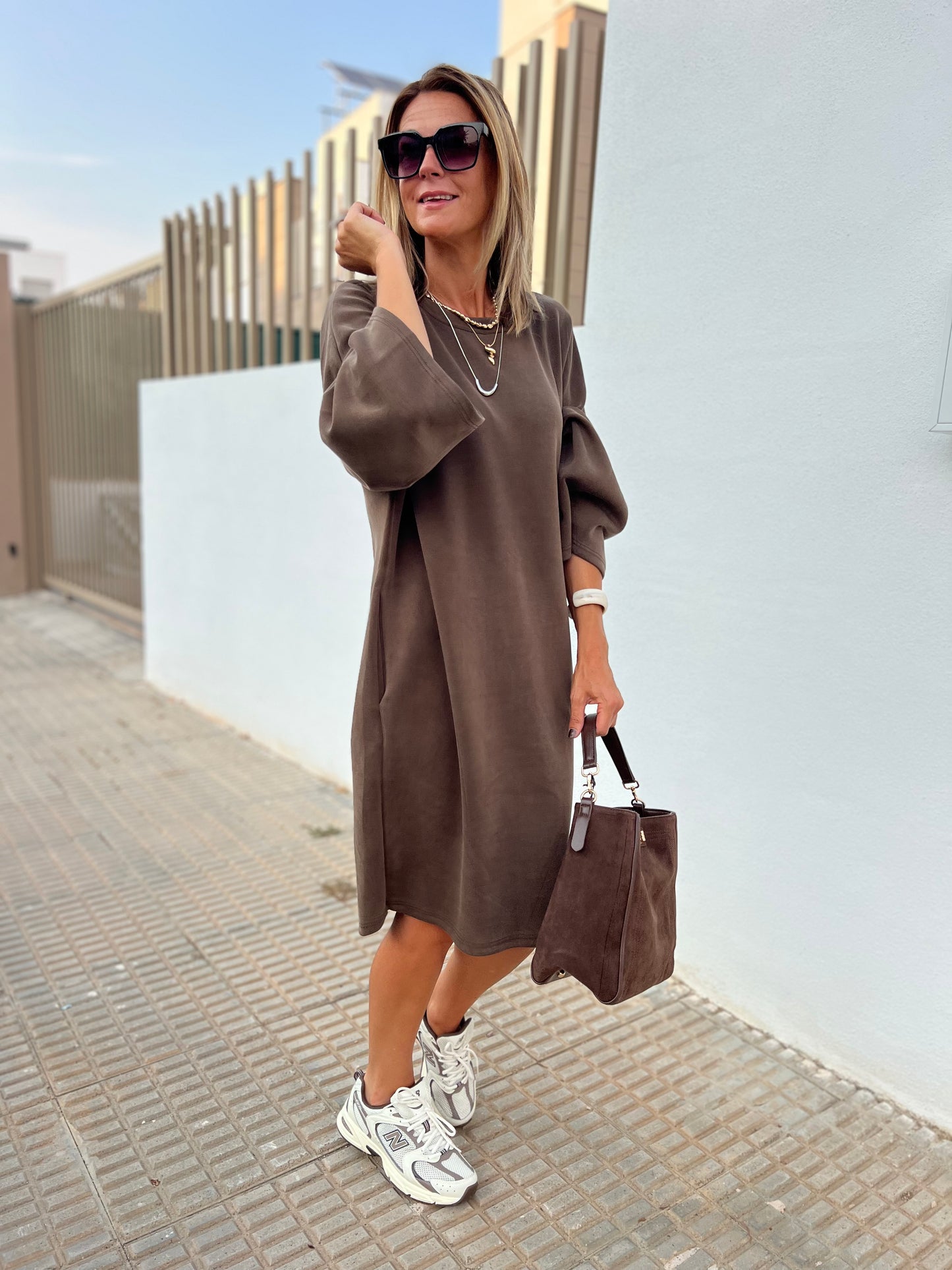 URBAN SOFTY MOCHA MIST DRESS