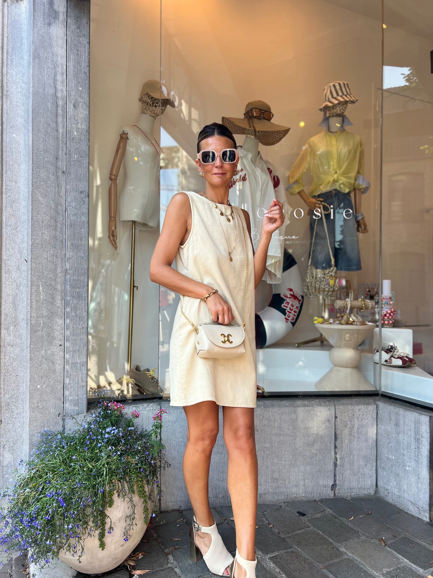 JESS DENIM DRESS NATUREL