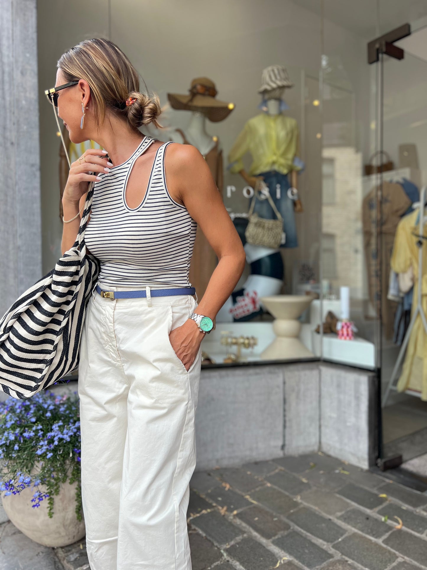 YAZZY BARREL PANTS ECRU