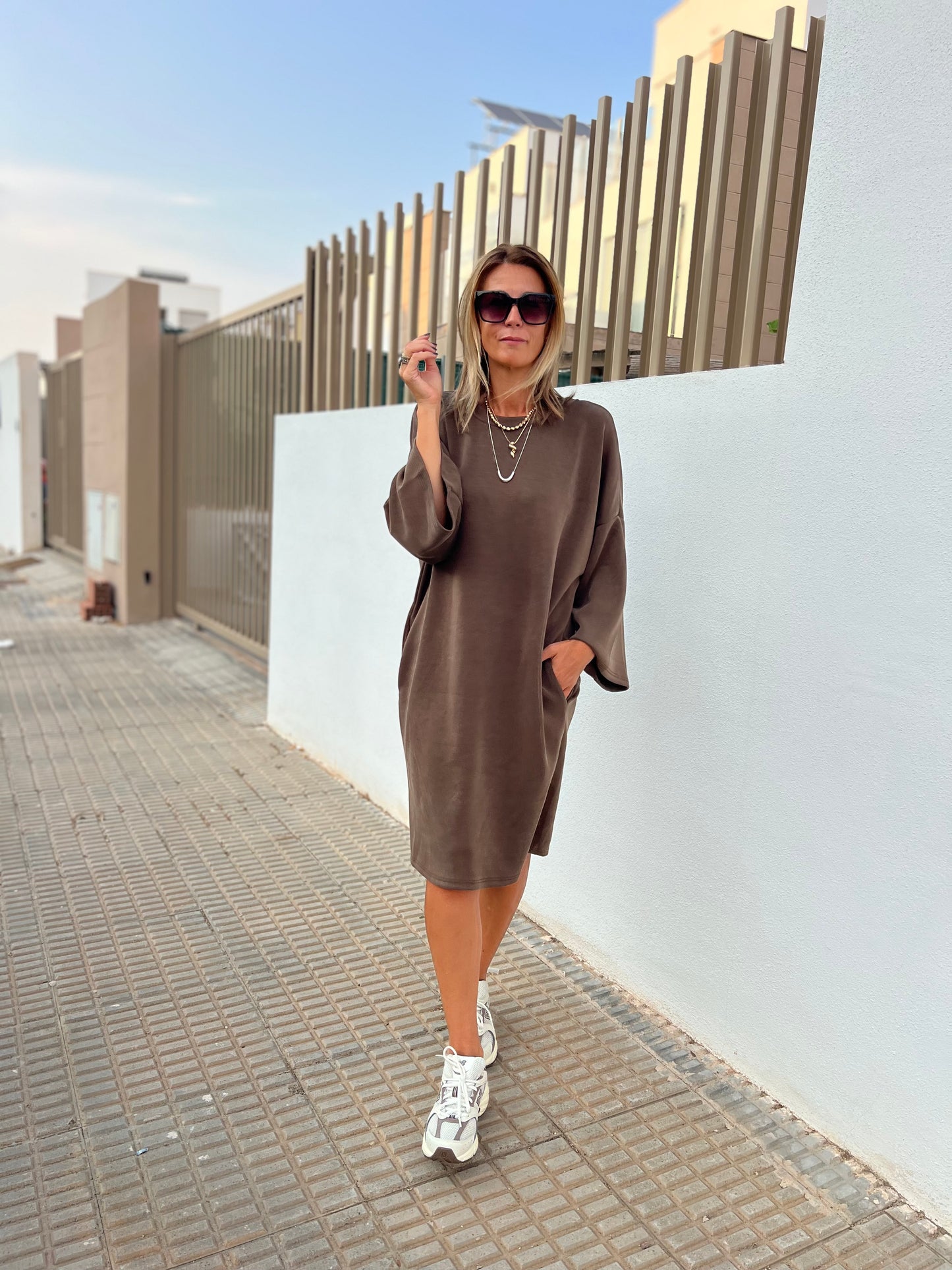 URBAN SOFTY MOCHA MIST DRESS