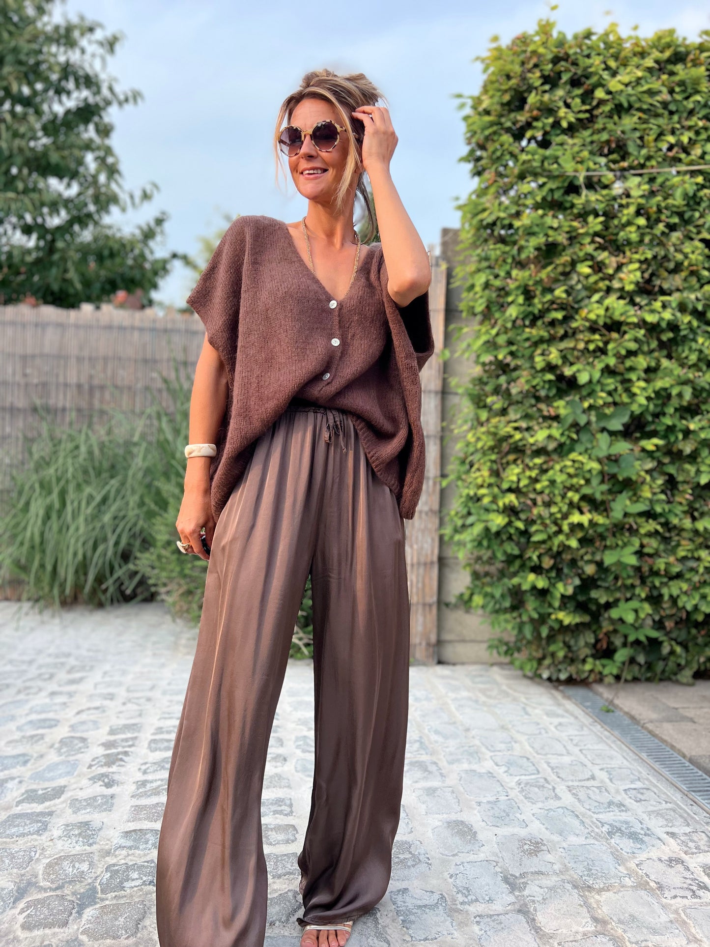 CHARMY GILET CHOCOLATE