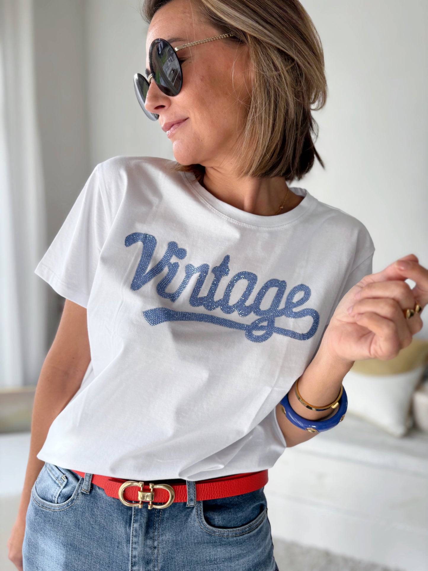 LEATHER BELT RED