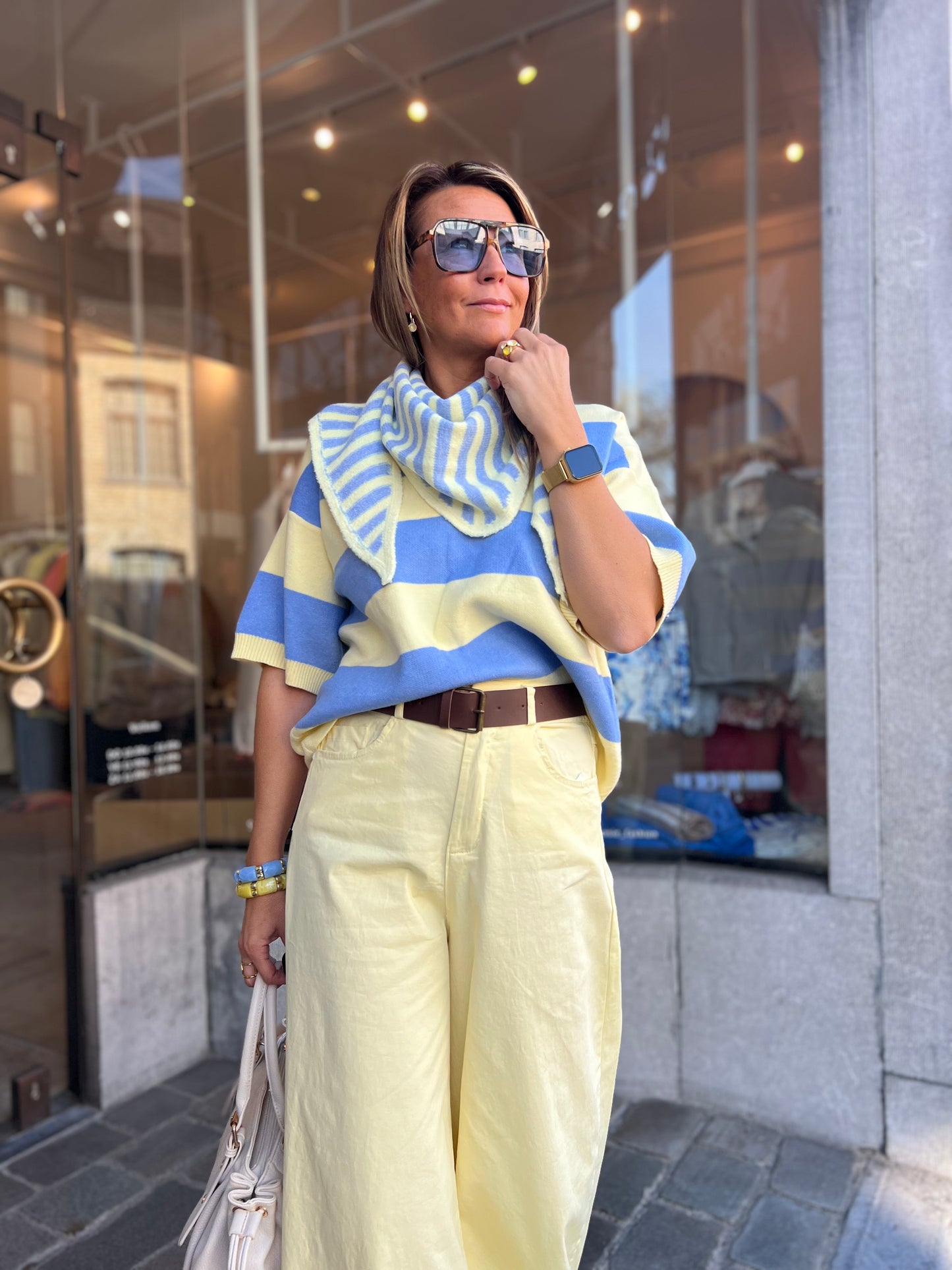 ALBA POLOSHIRT YELLOW/BLUE