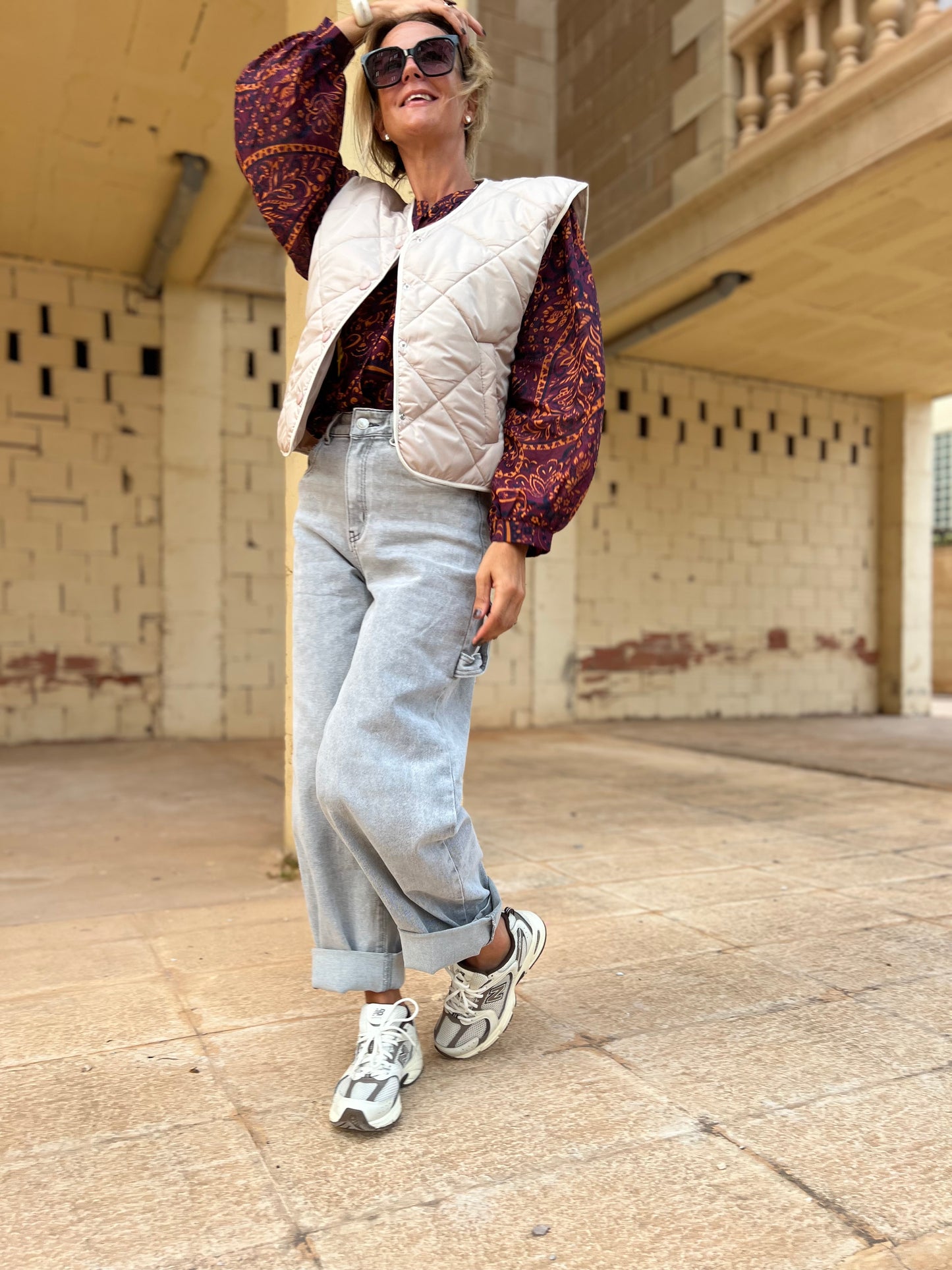 FRANKIE PADDED GILET MACHIATO