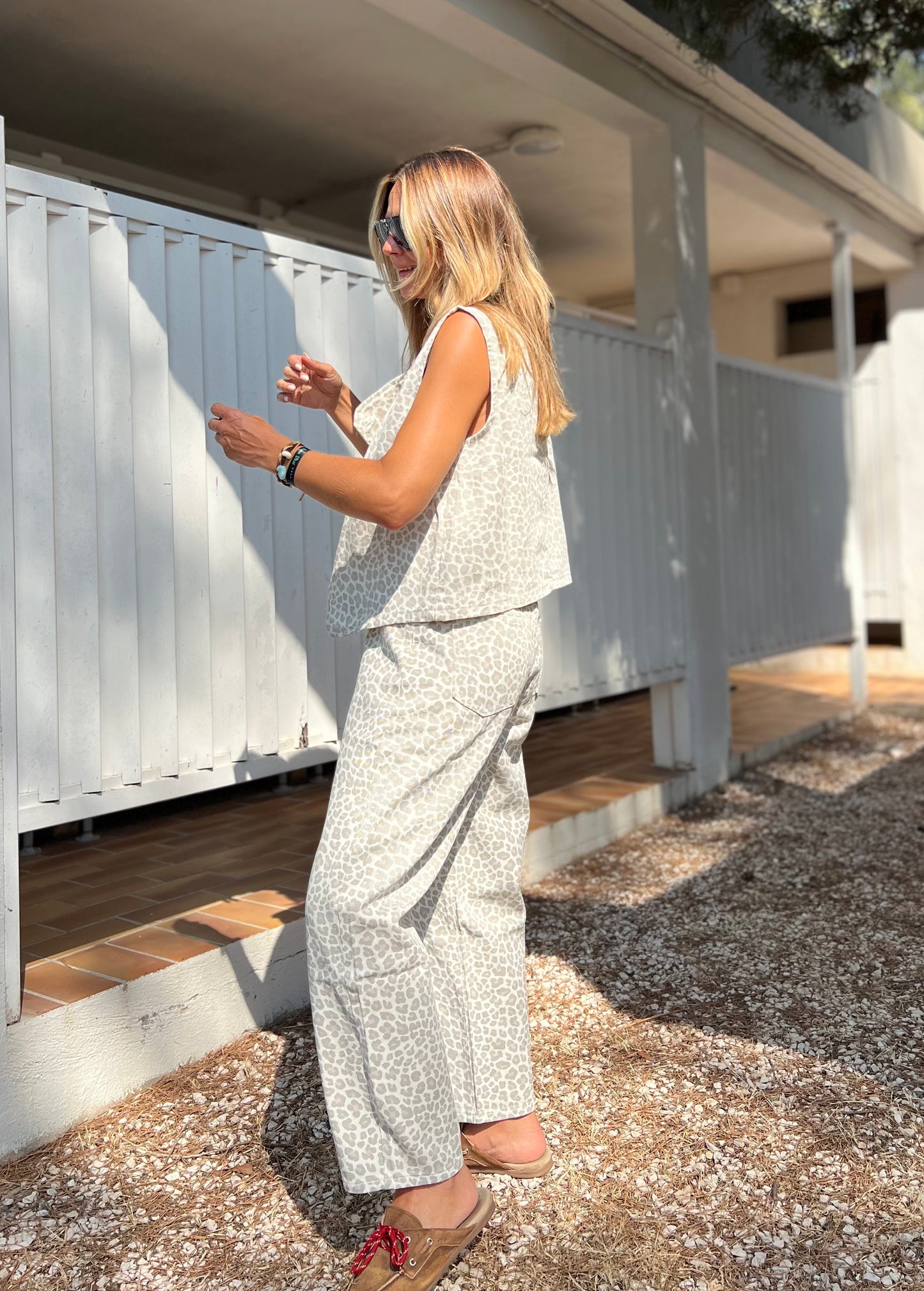 SOFT LÉOPARD BARREL PANTS
