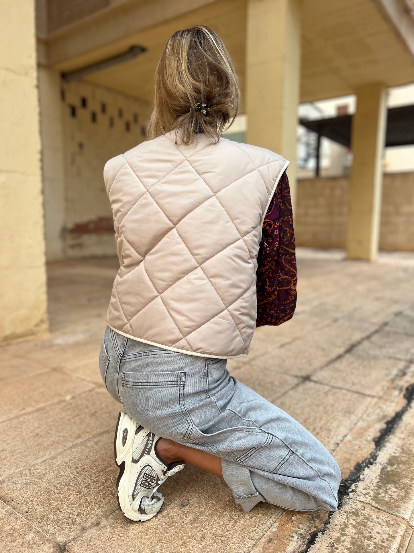 FRANKIE PADDED GILET MACHIATO