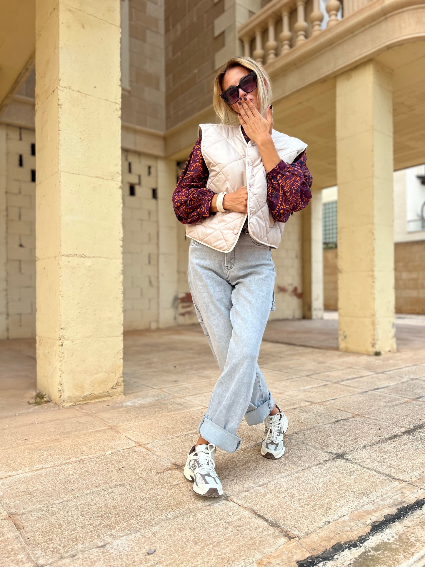 FRANKIE PADDED GILET MACHIATO