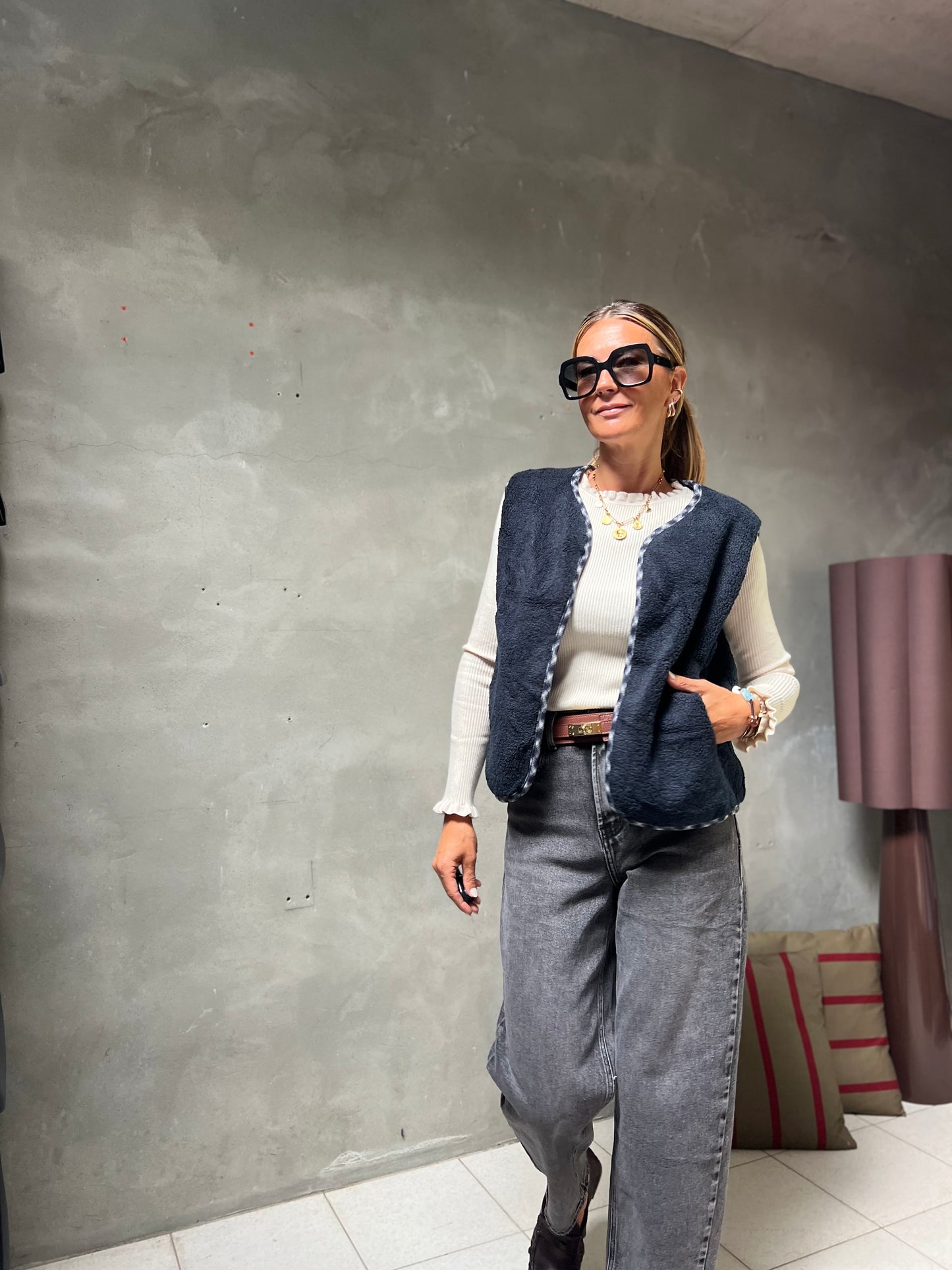 GILET TEDDY NAVY