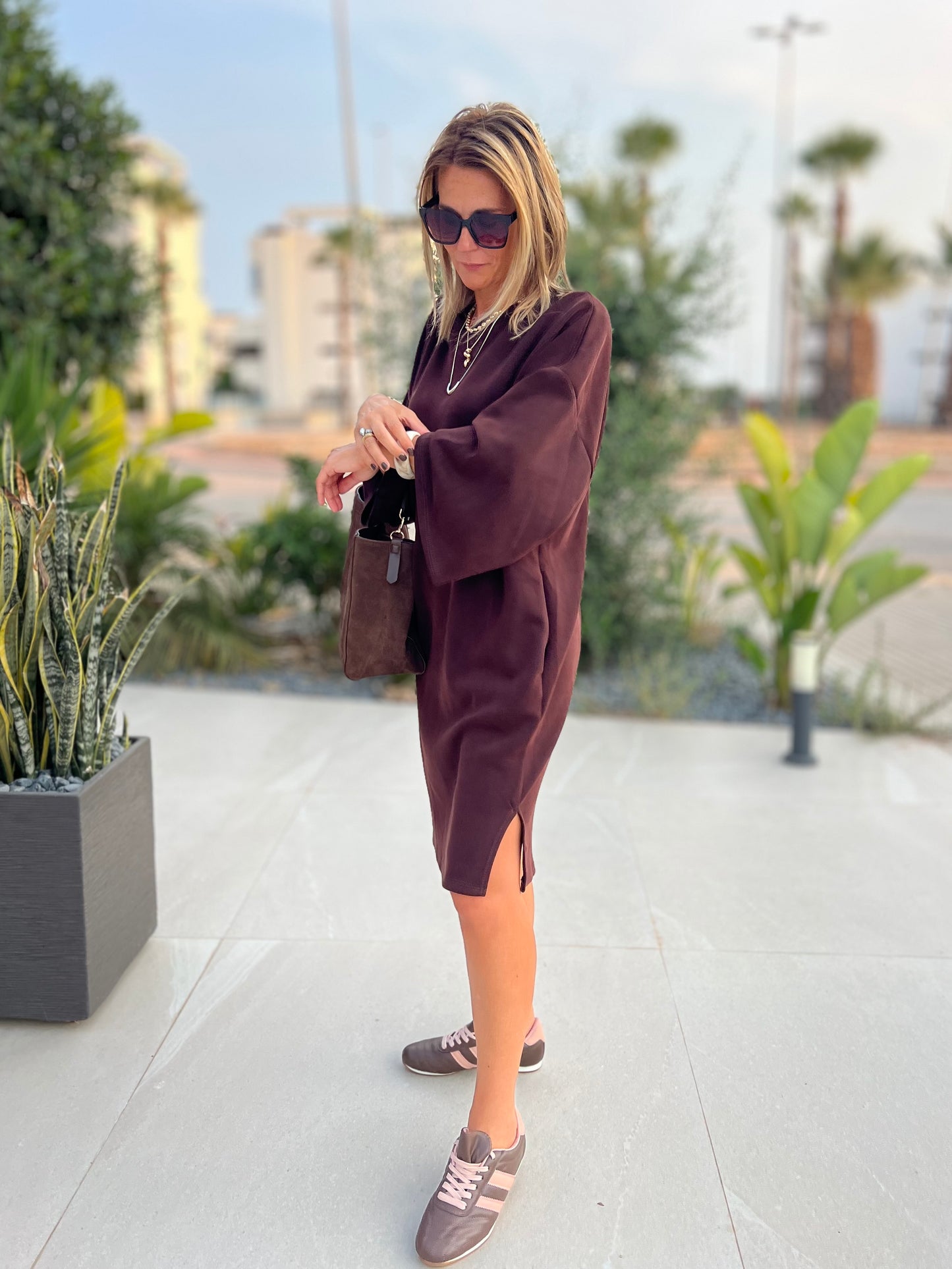 URBAN SOFTY ESPRESSO DRESS