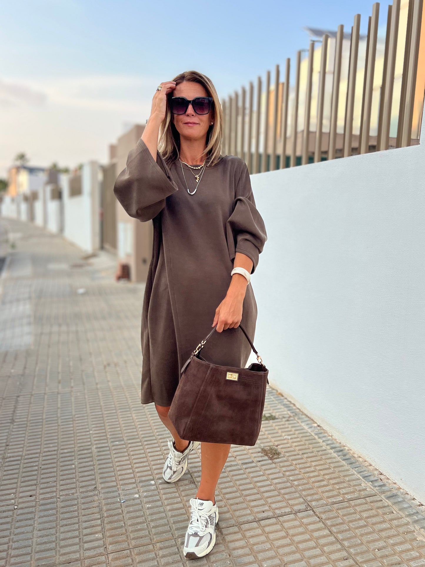 URBAN SOFTY MOCHA MIST DRESS
