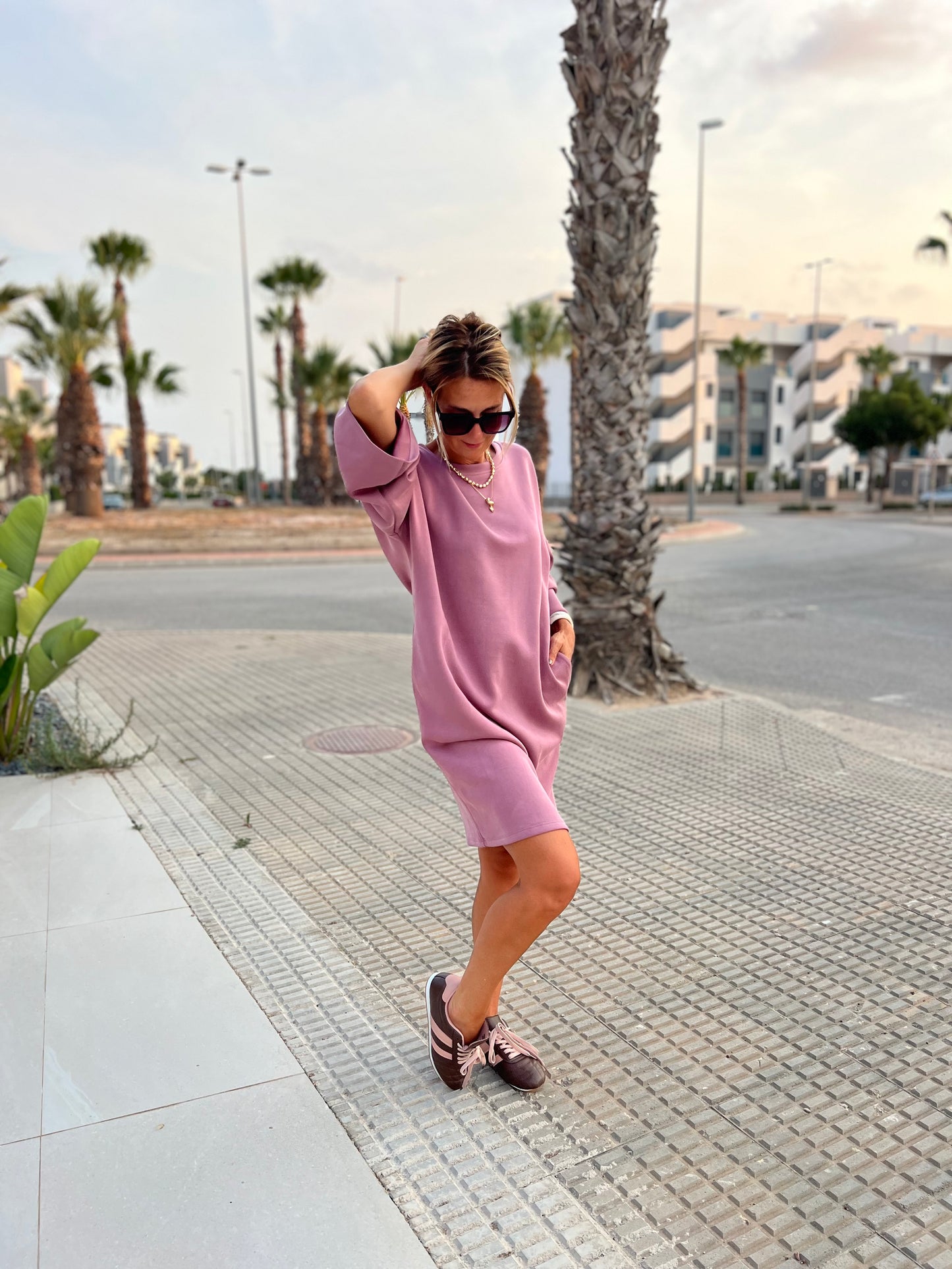URBAN SOFTY DRESS OLD PINK