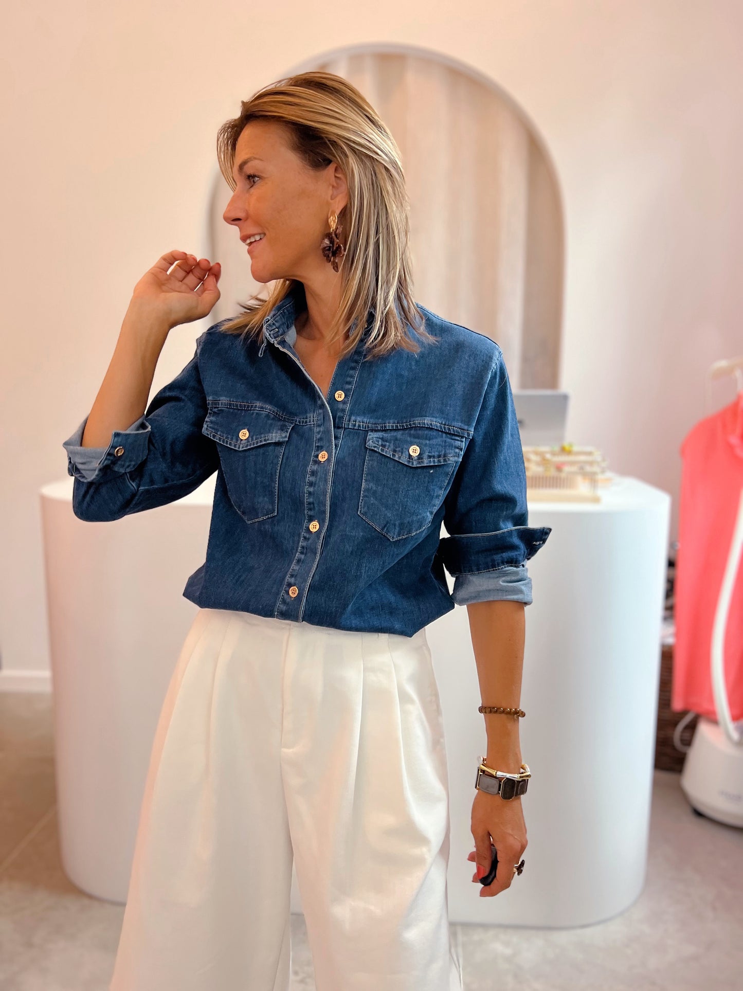 DENIM BLOUSE