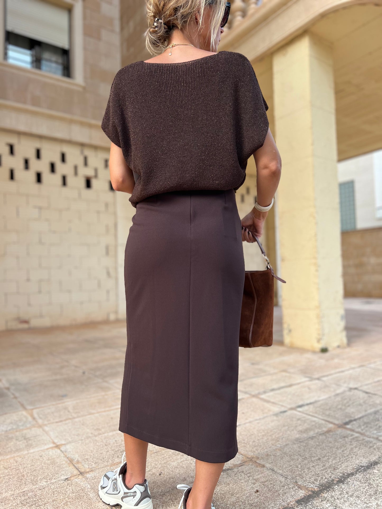 LUREX TOP BROWN