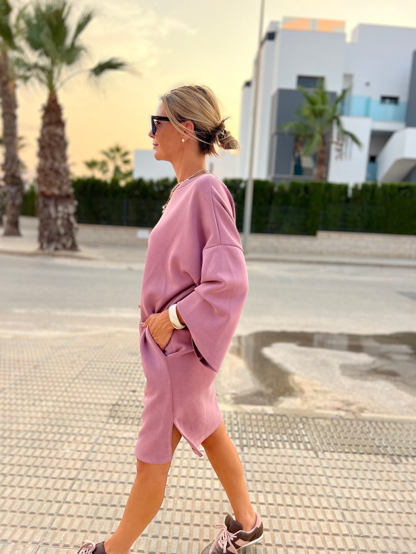 URBAN SOFTY DRESS OLD PINK