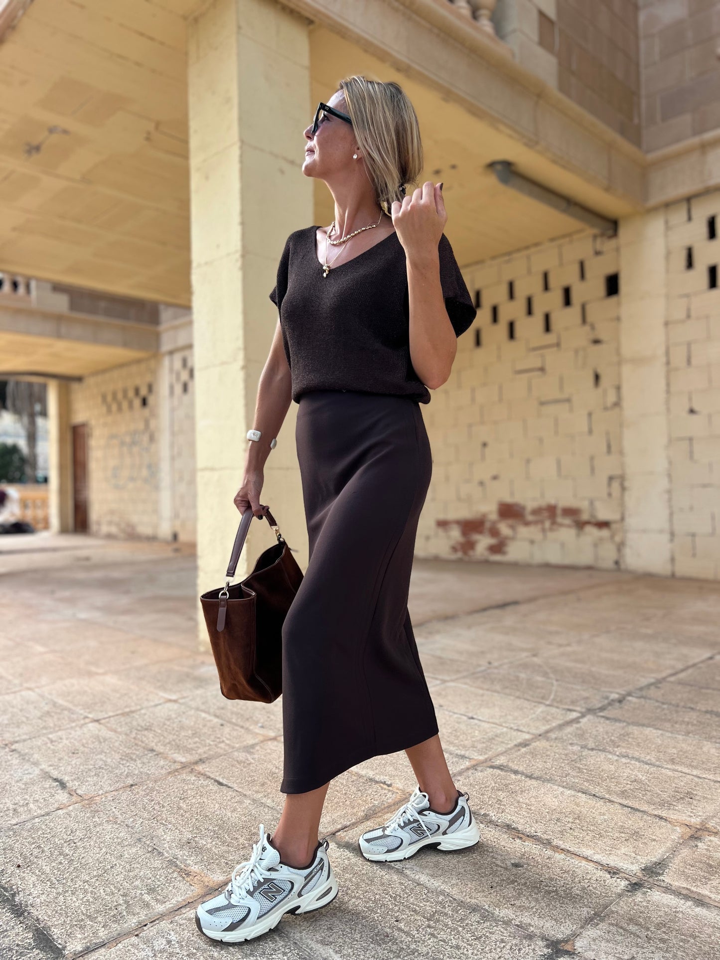 LUREX TOP BROWN