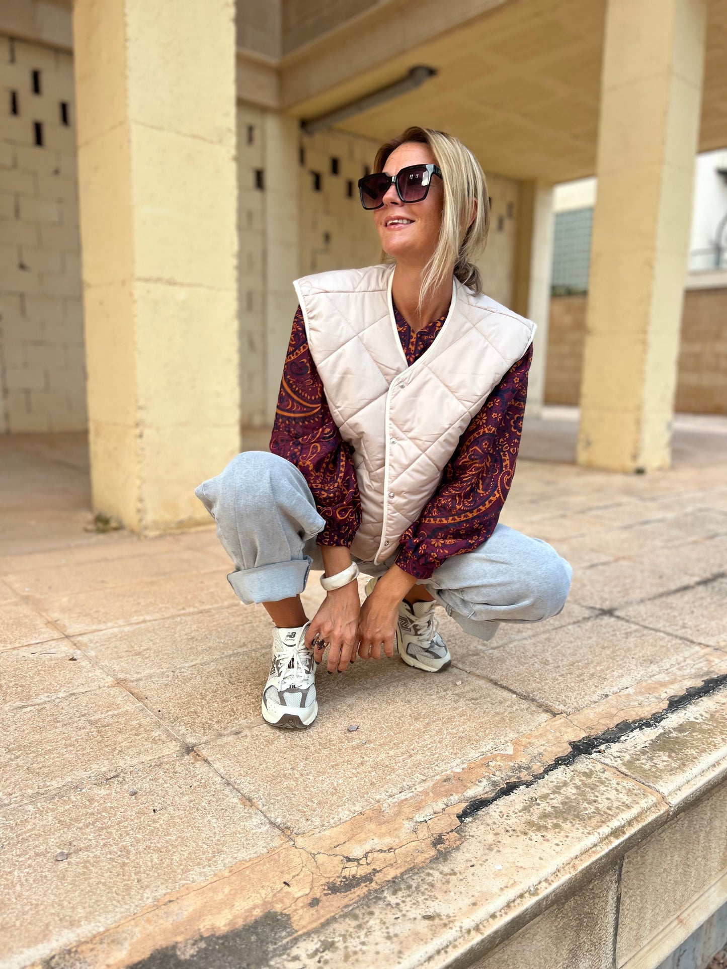 FRANKIE PADDED GILET MACHIATO
