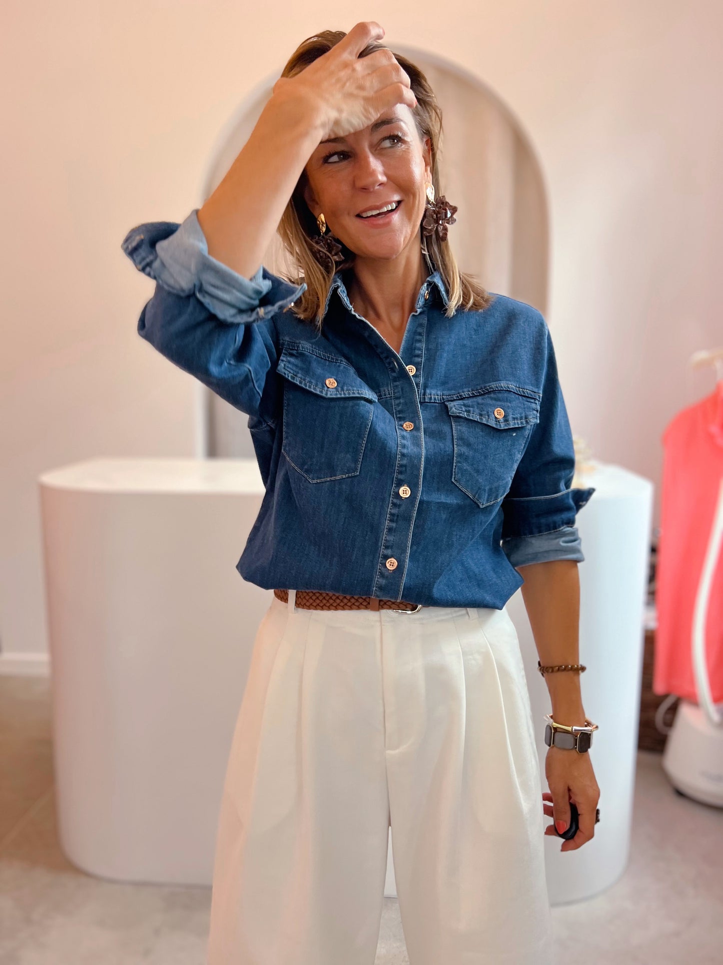 DENIM BLOUSE