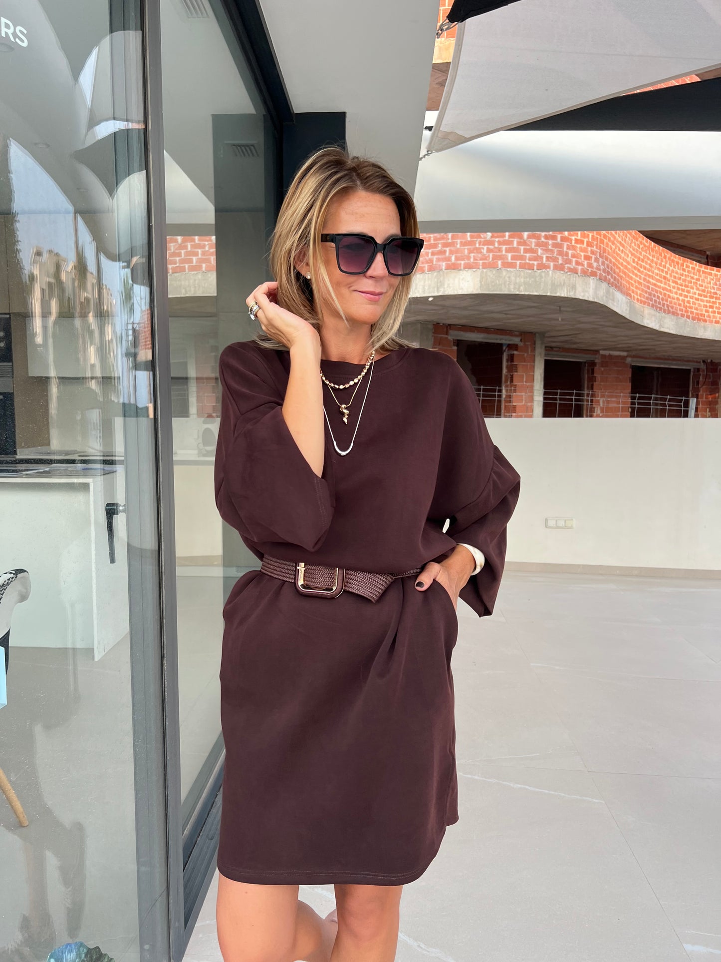 URBAN SOFTY ESPRESSO DRESS