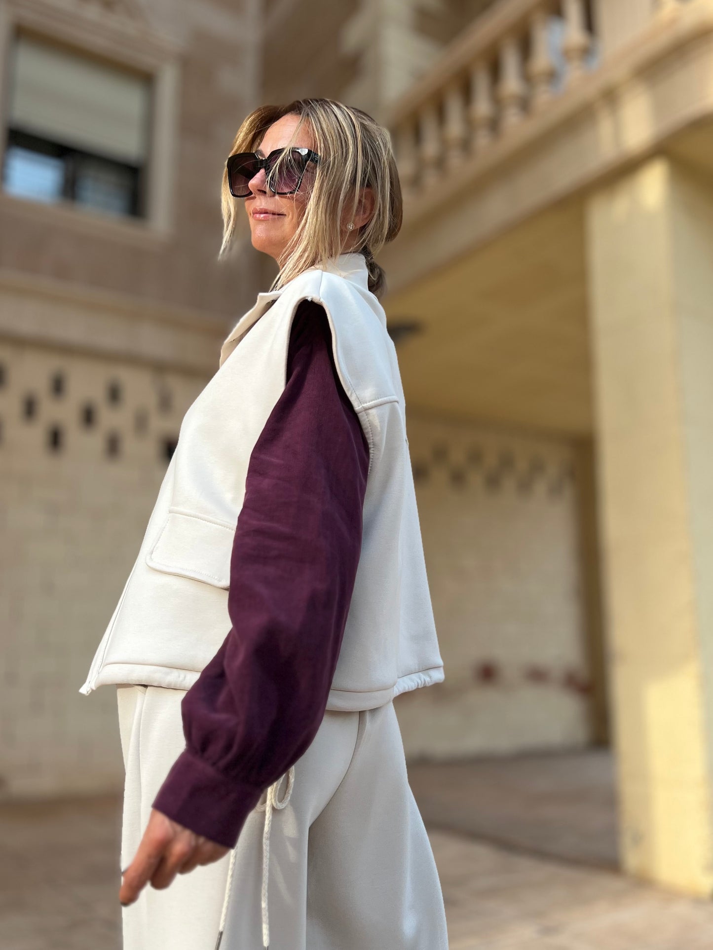 POMMELINE CORDUROY BLOUSE PRUME