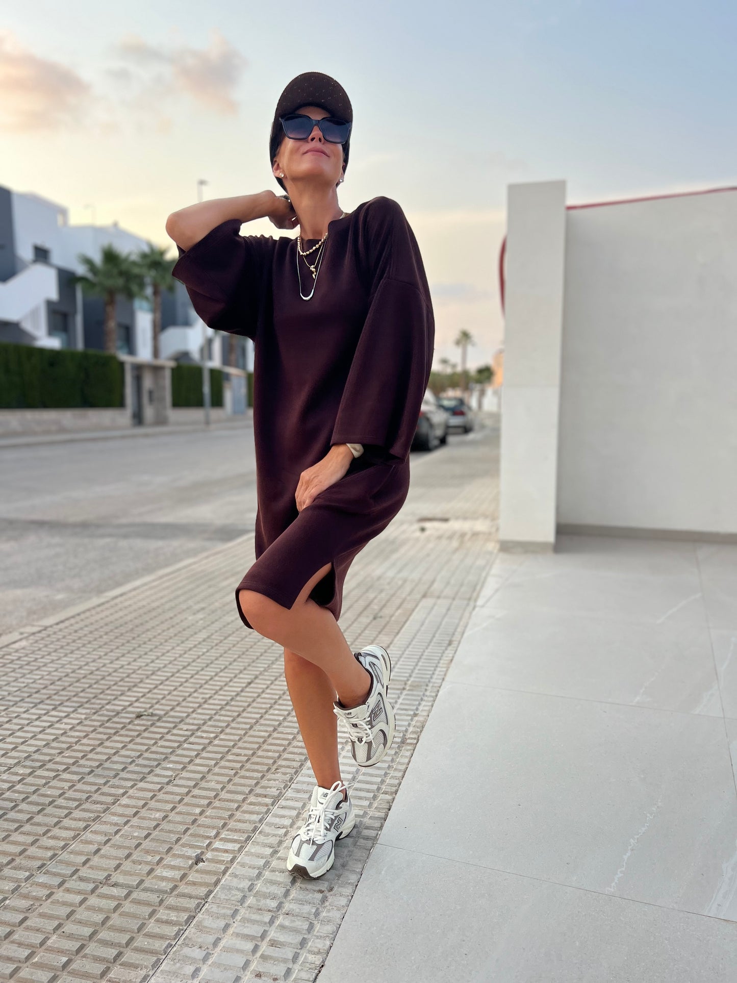 URBAN SOFTY ESPRESSO DRESS