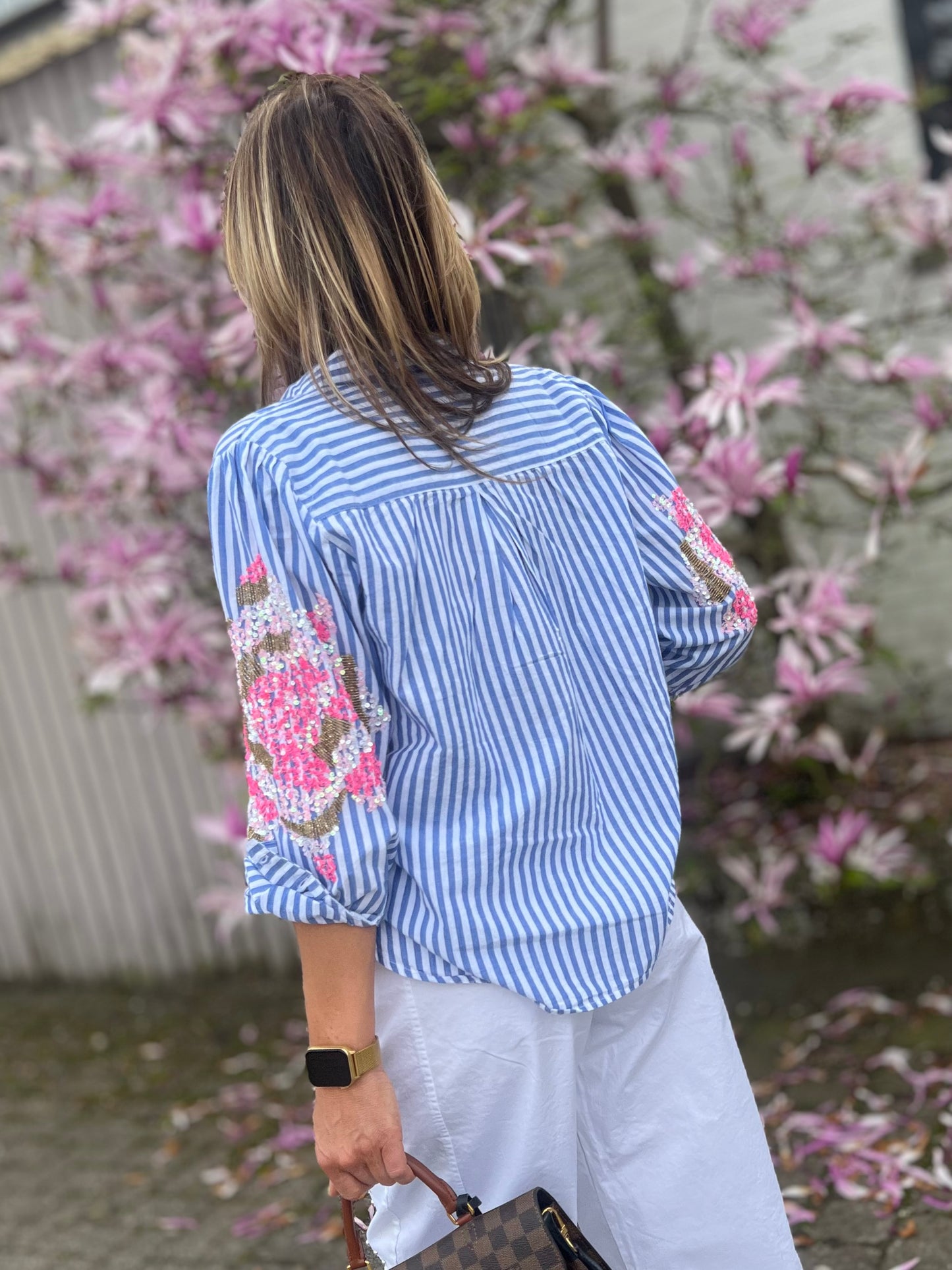 STRIPES & SEQUINS BLOUSE