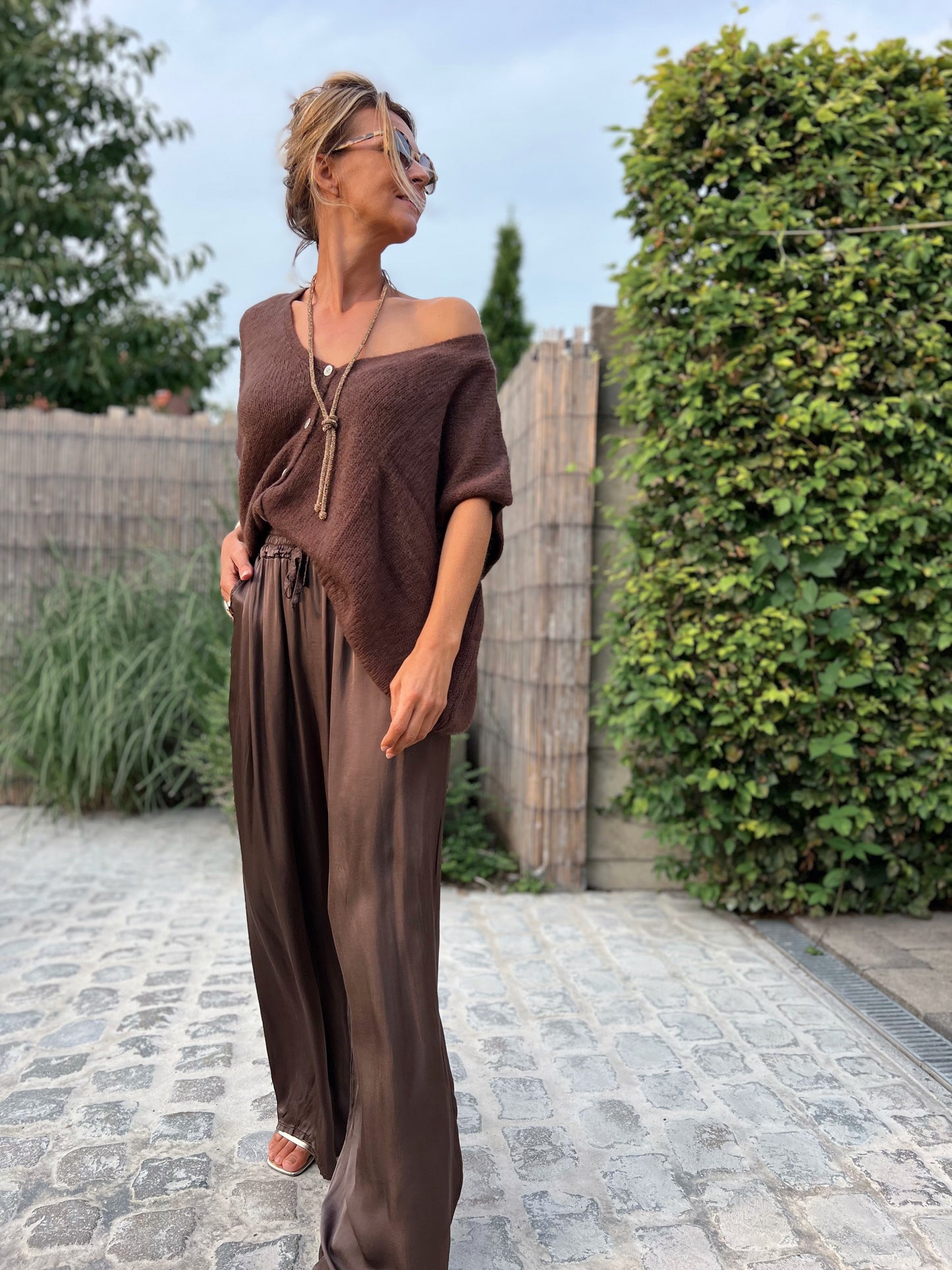 CHARMY GILET CHOCOLATE