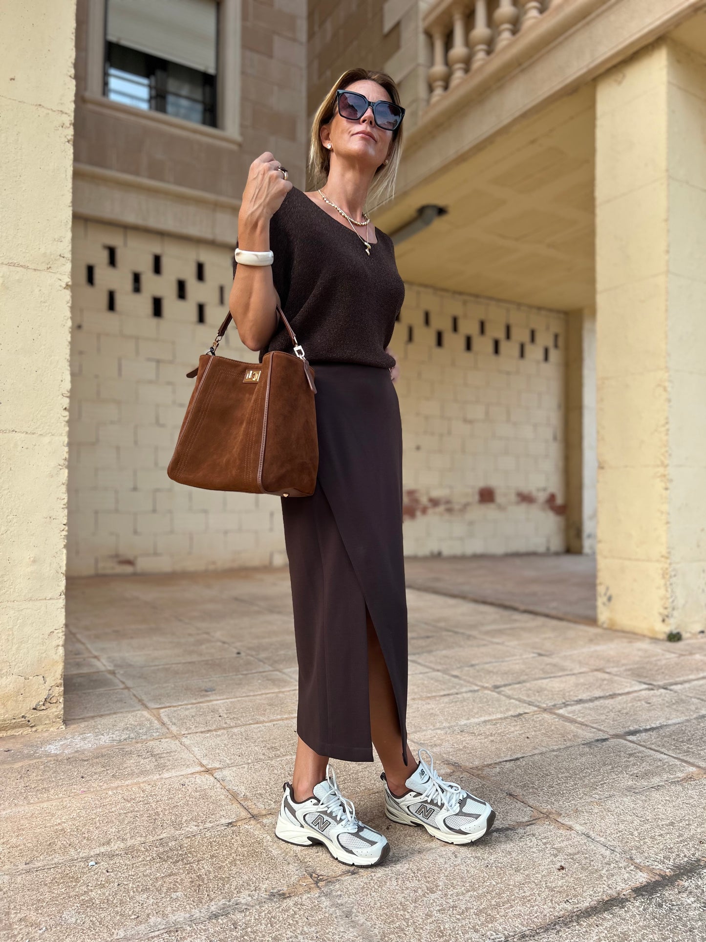 LUREX TOP BROWN