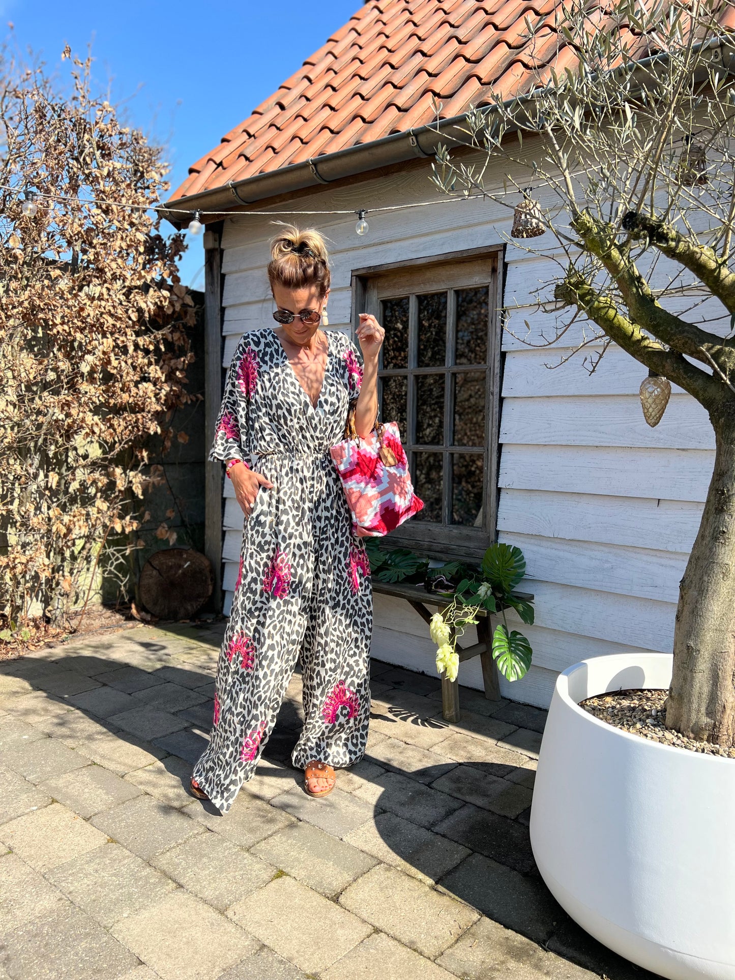 MILLIE LÉOPARD WIDE JUMPSUIT