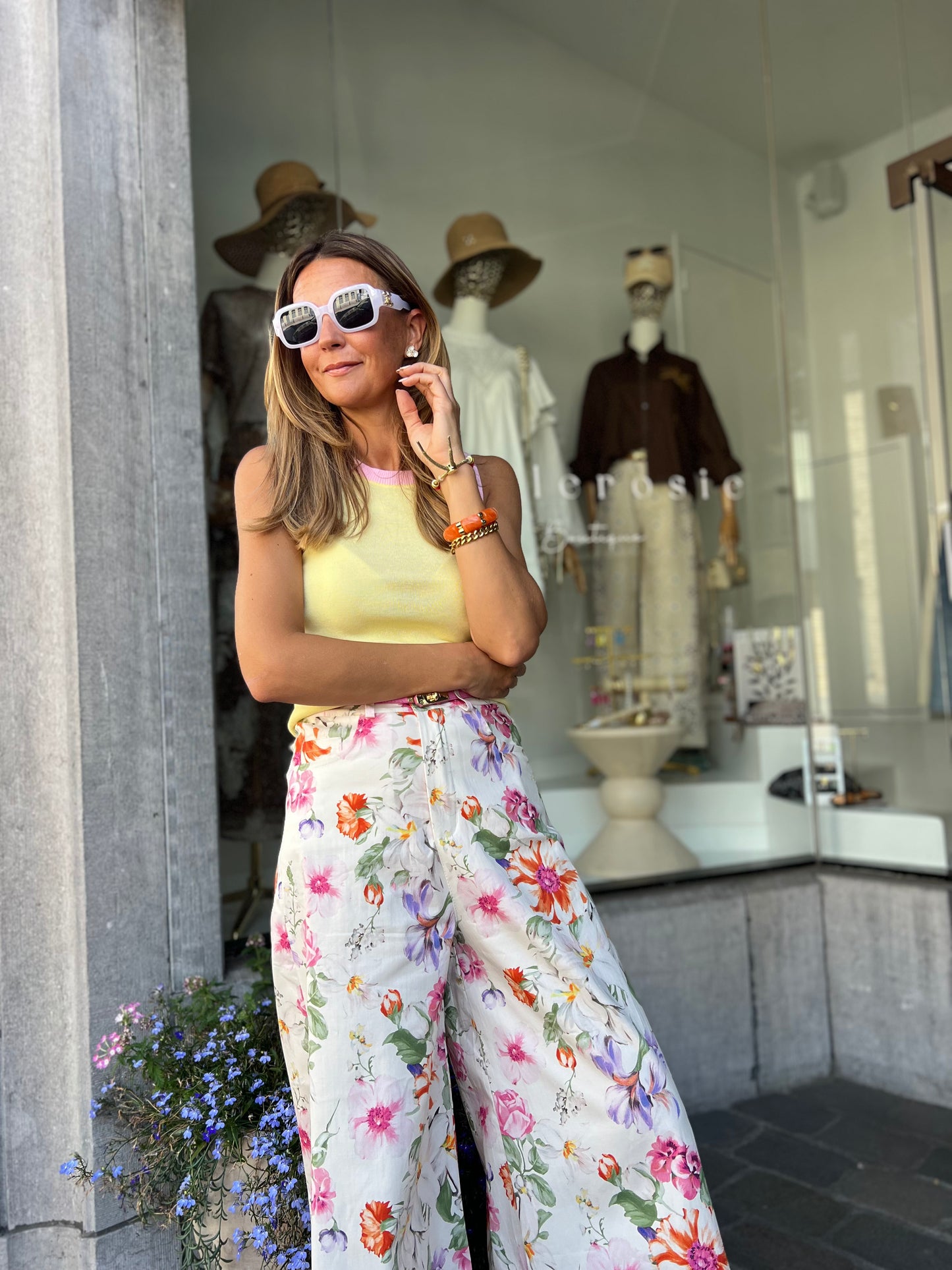 TANKTOP YELLOW/PINK