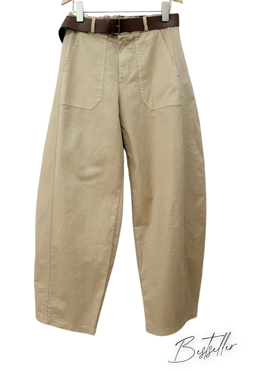 BARREL PANTS SOFT CAMEL