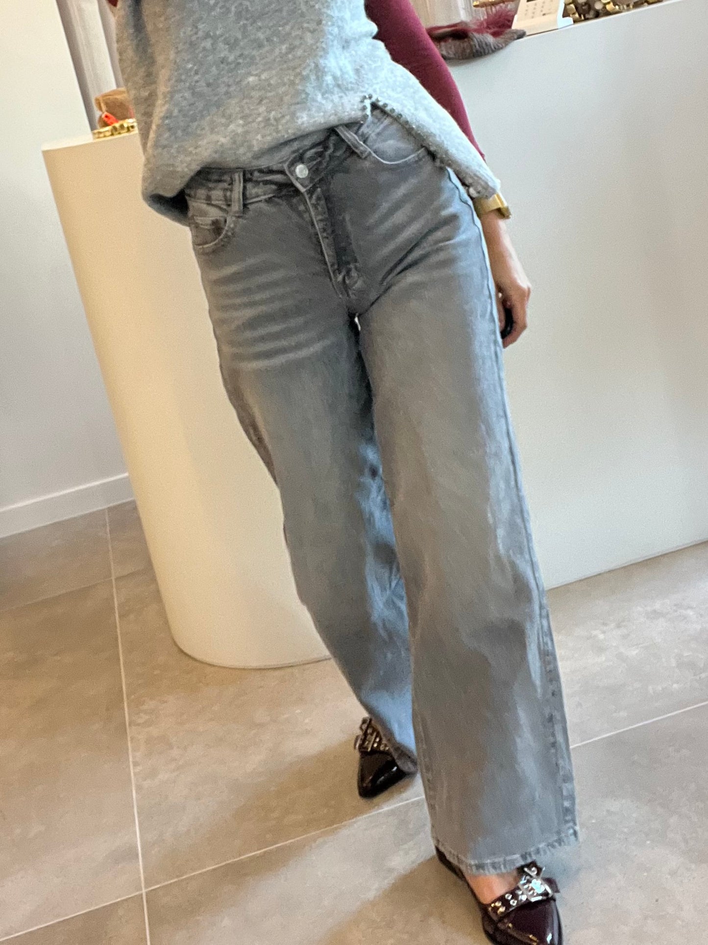 LITTZ GREY WASHED JEANS