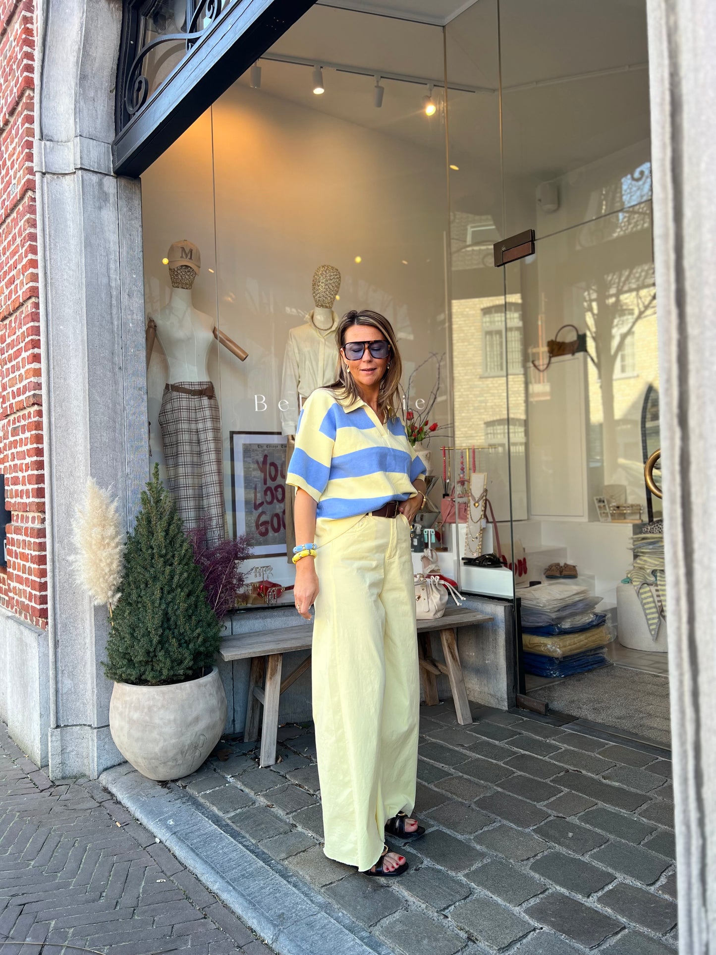 ALBA POLOSHIRT YELLOW/BLUE