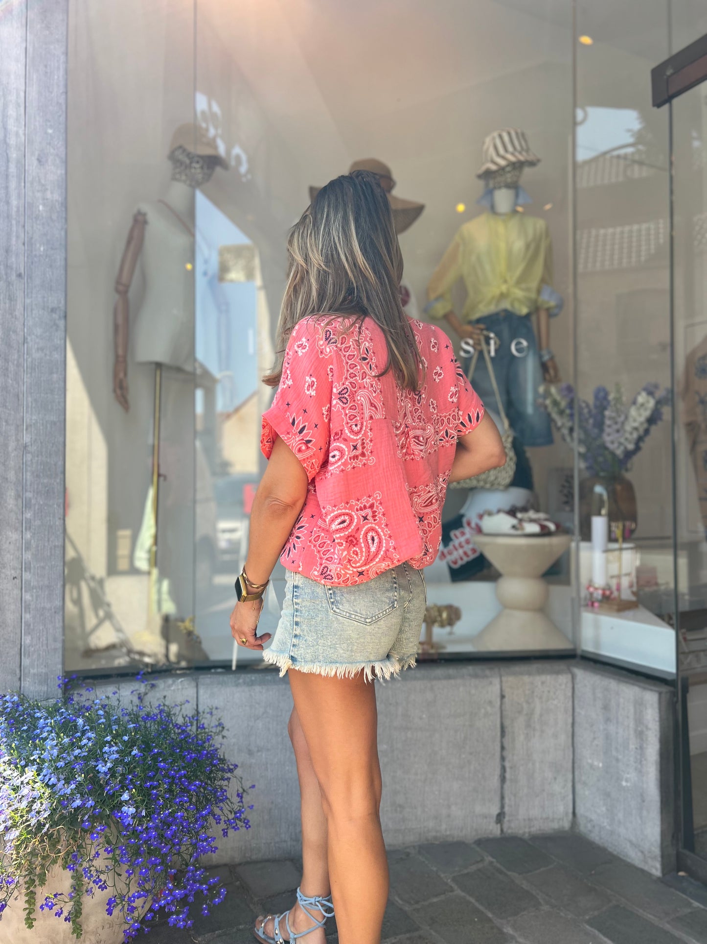 BANDANA SHIRT PINK