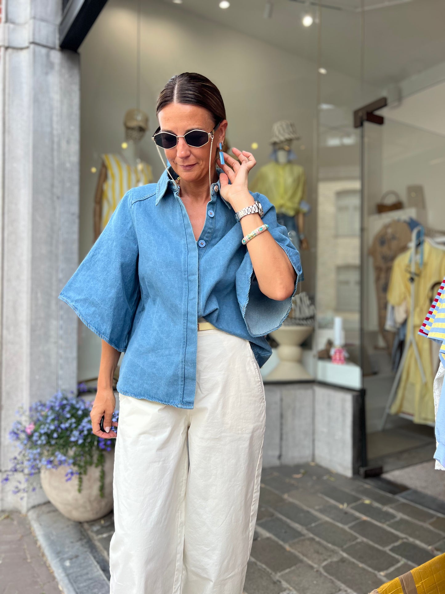 NORMY DENIM BLOUSE laatste S