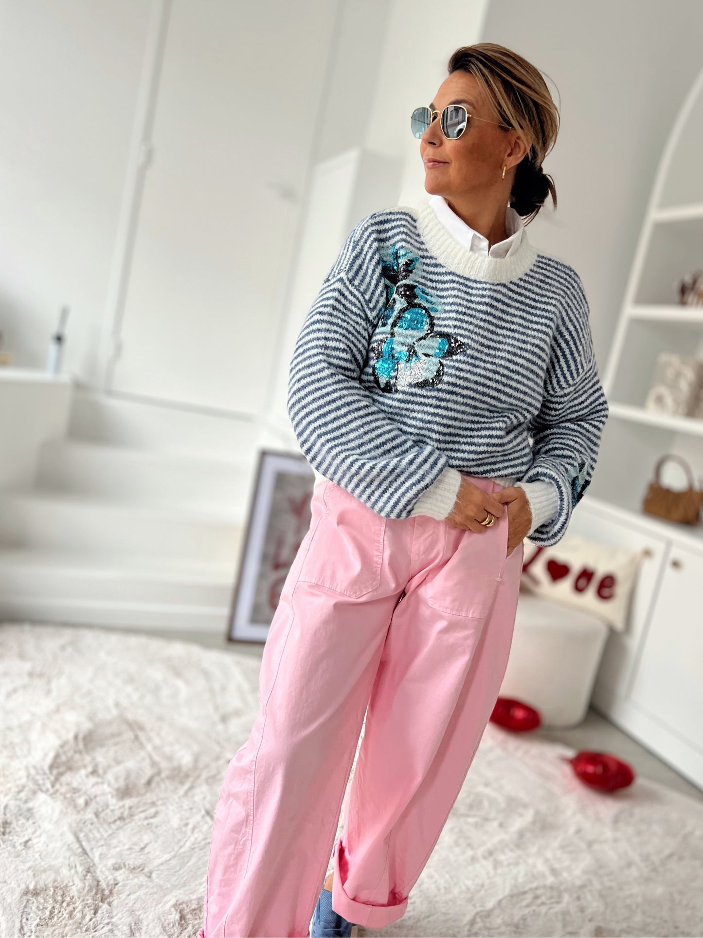 BARREL PANTS PINK