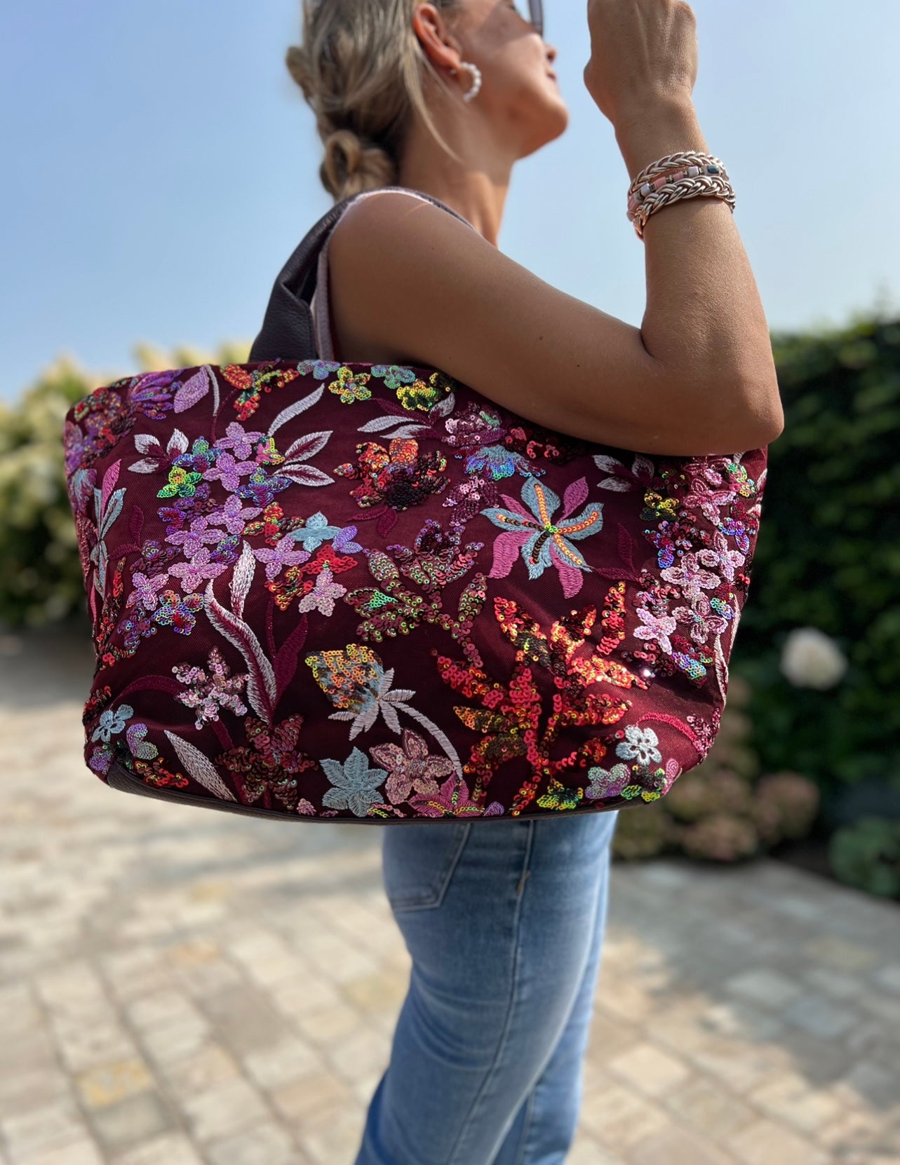 CUOIO BAG VELVET MAGENTA