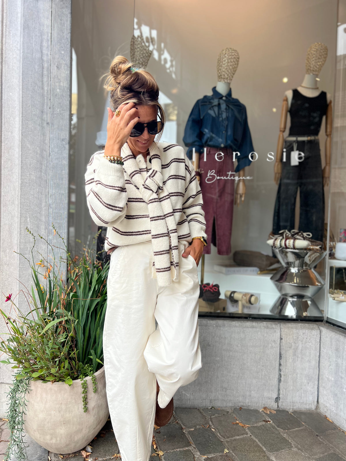 MALIA CARDIGAN & SCARF VANILLE