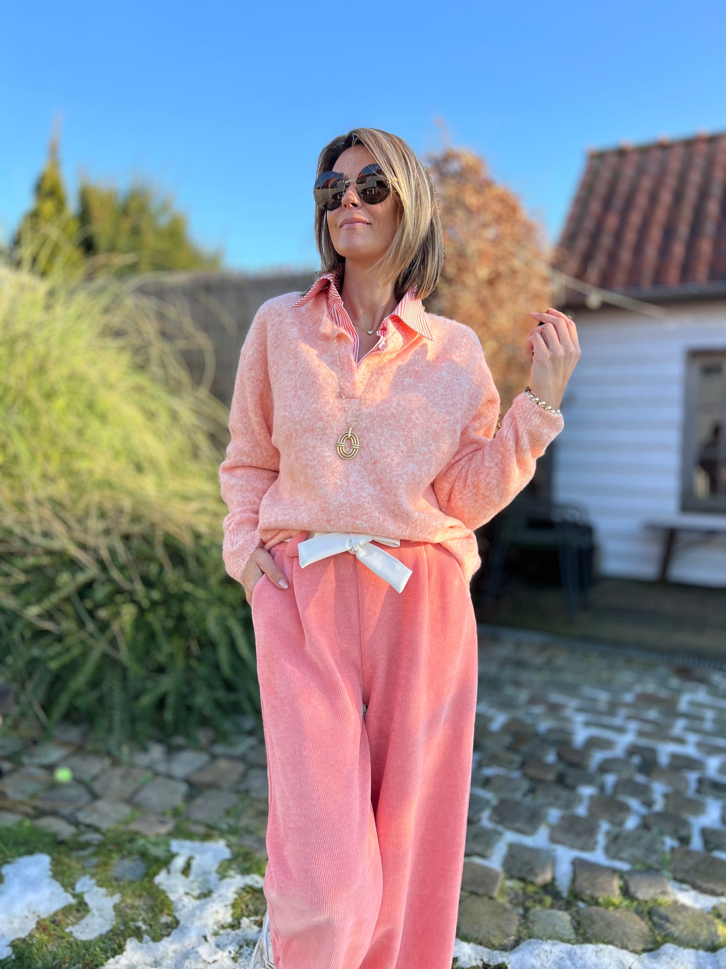 MELLI BLOUSE PULL PEACH