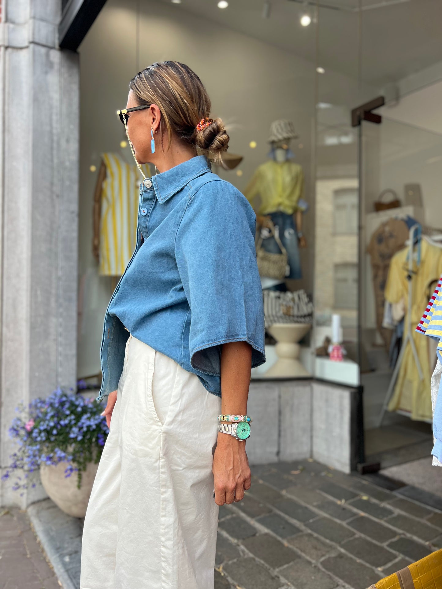 NORMY DENIM BLOUSE laatste S