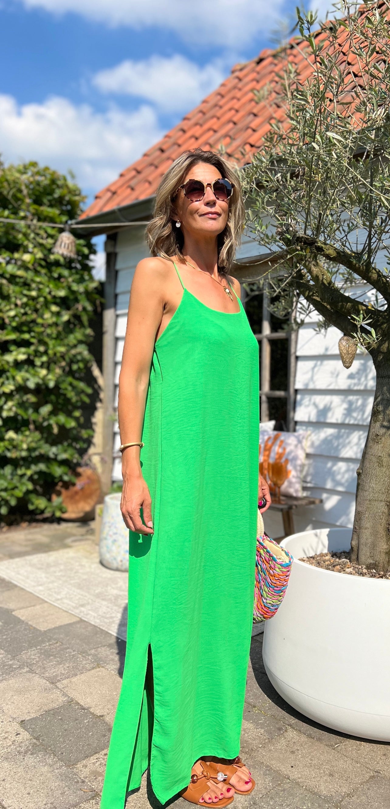 CROSSED DRESS GREEN