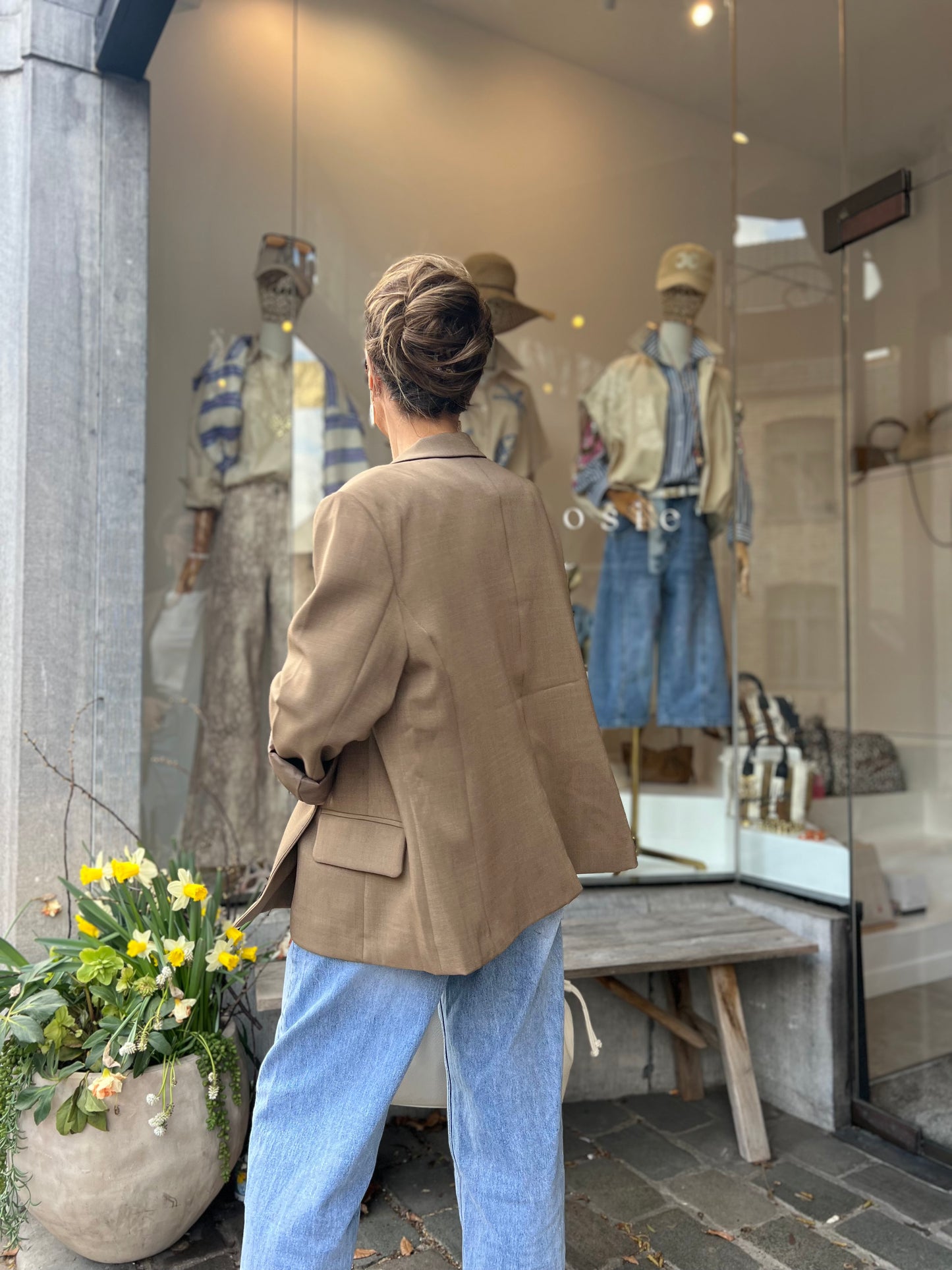 OVERSIZED CHECKED BLAZER