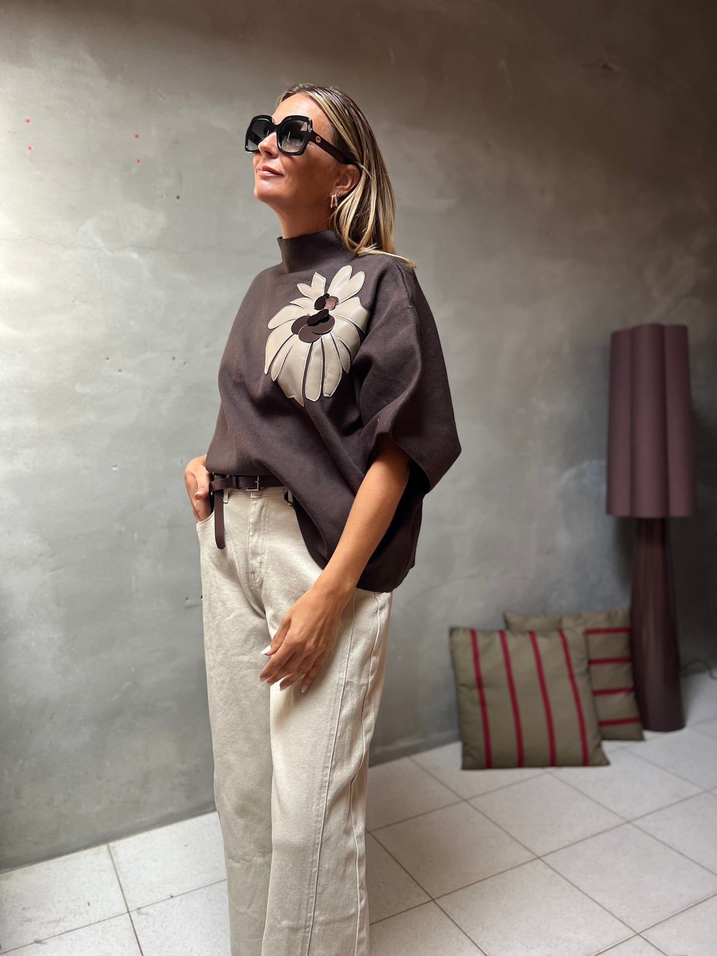FLEUR ECLAT TOP CHOCOLAT