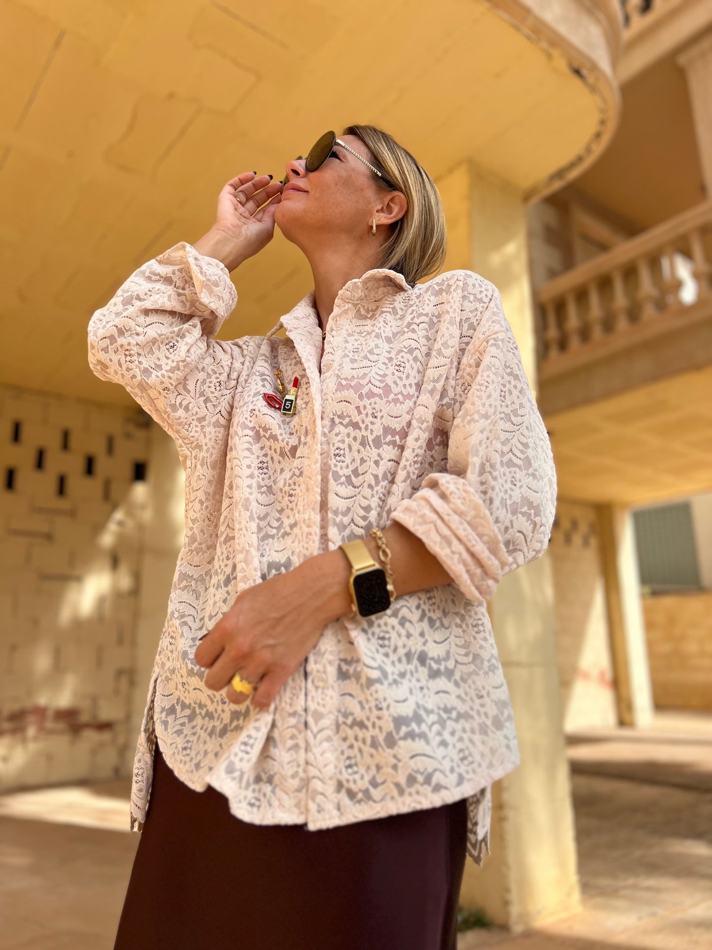 ESDA LACE BLOUSE CREAM