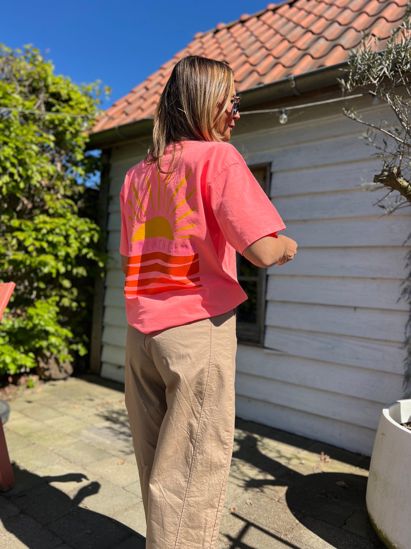 BEACH CLUB T-SHIRT CORAL