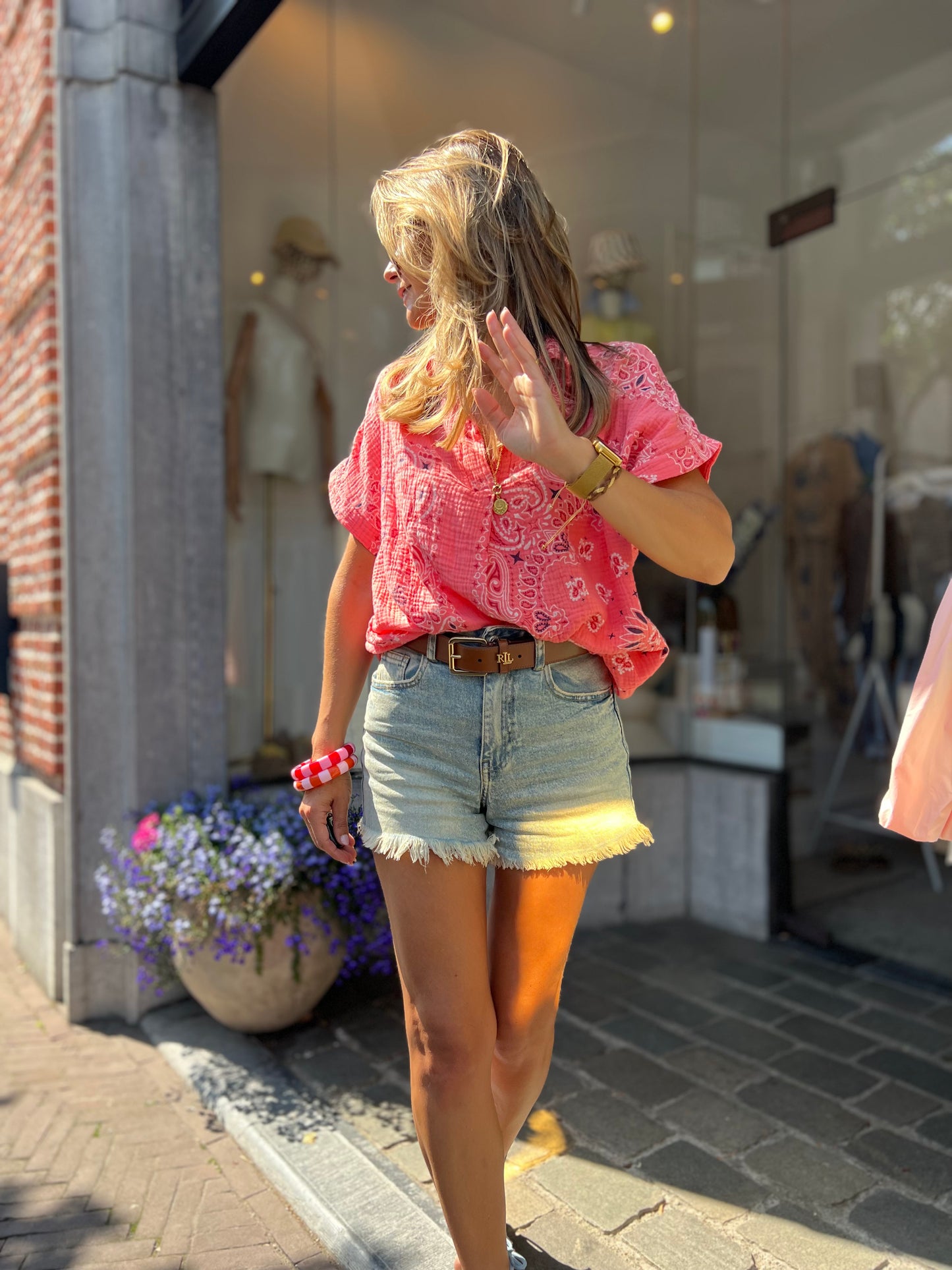 BANDANA SHIRT PINK