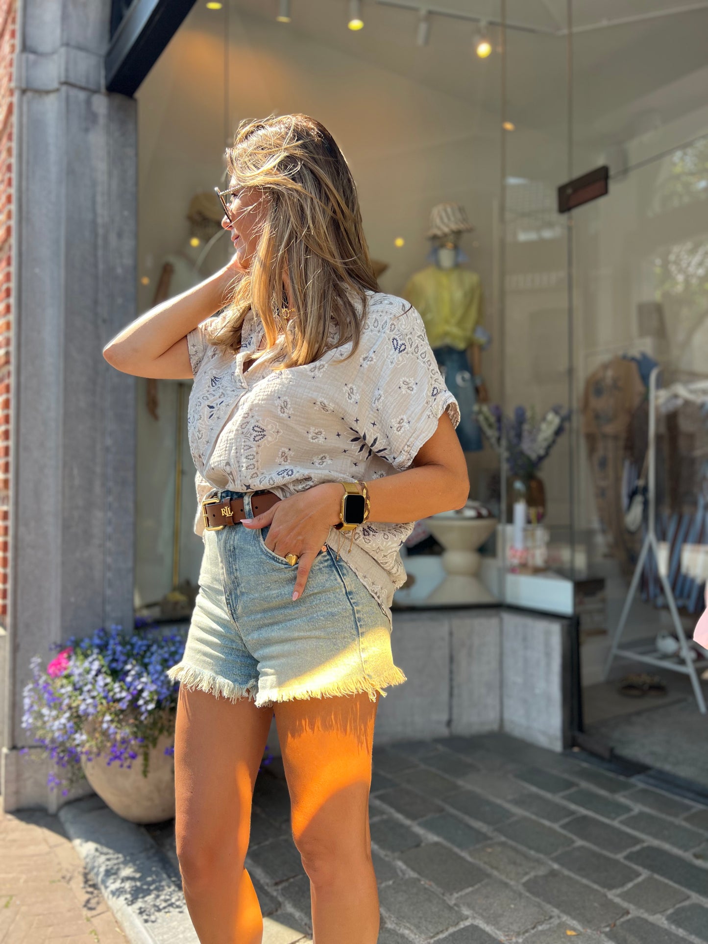 BANDANA SHIRT BEIGE